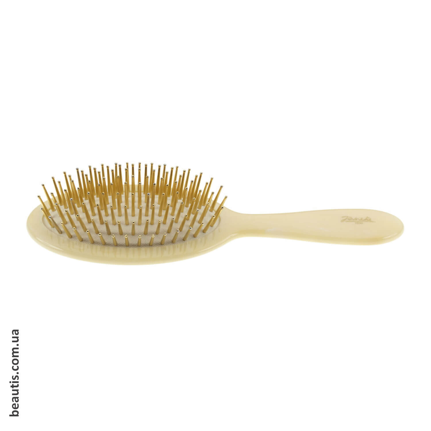 Гребінець слонова кістка Janeke Hair-Brush Horn Imitation With Gold Pins