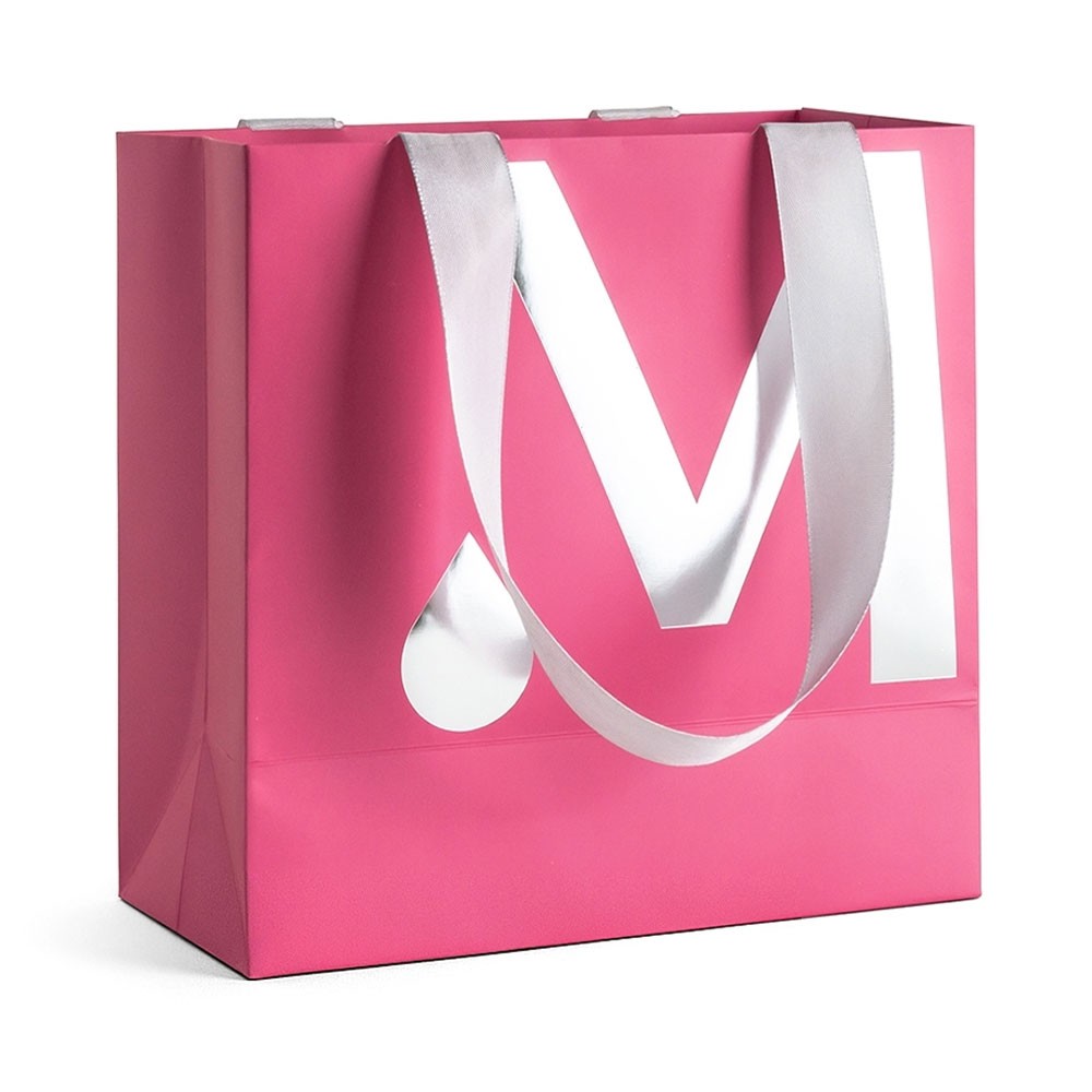 Marie Fresh Cosmetics Gift Bag Rose - Пакет подарунковий рожевий із буквою "М"