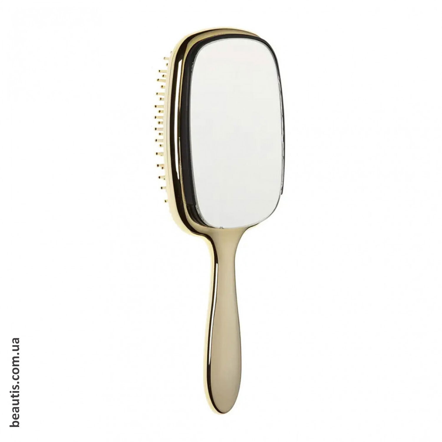 Гребінець золотий з дзеркалом Janeke Hairbrush With Mirror Gold