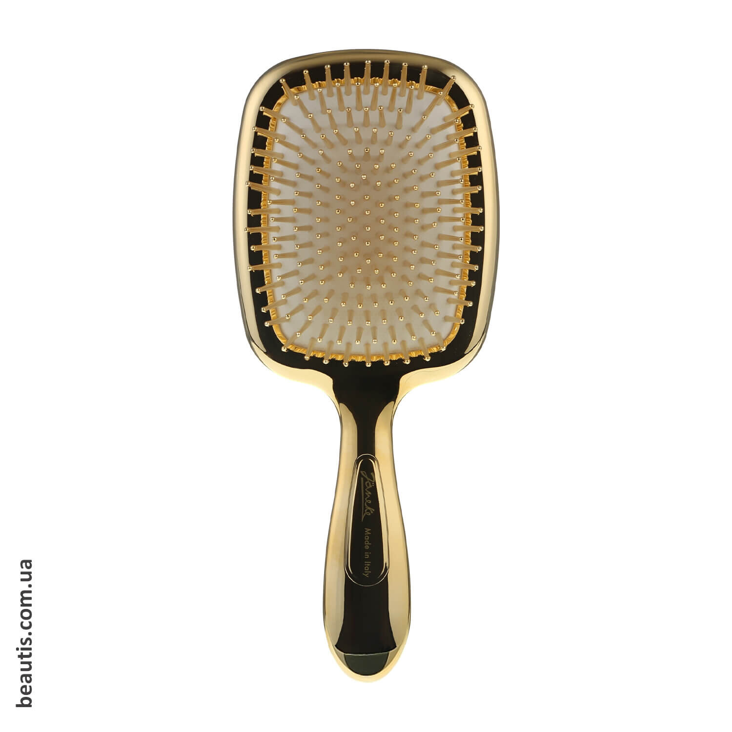 Гребінець золотий з дзеркалом Janeke Hairbrush With Mirror Gold