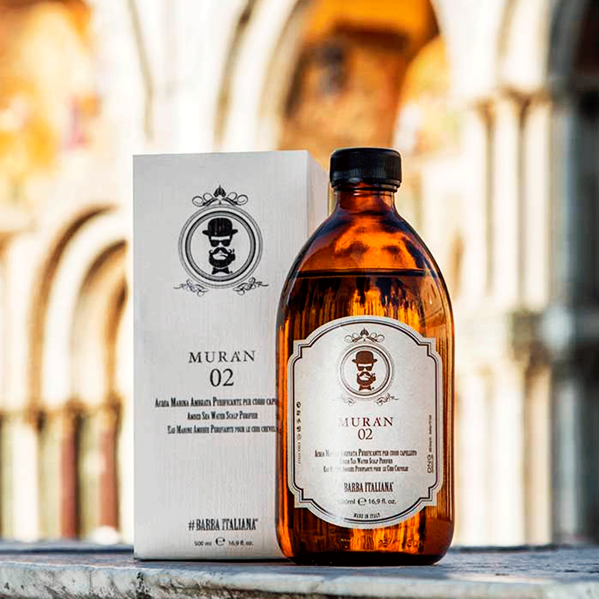 Очищуюча янтарна морська вода для шкіри голови Barba Italiana Muran 02