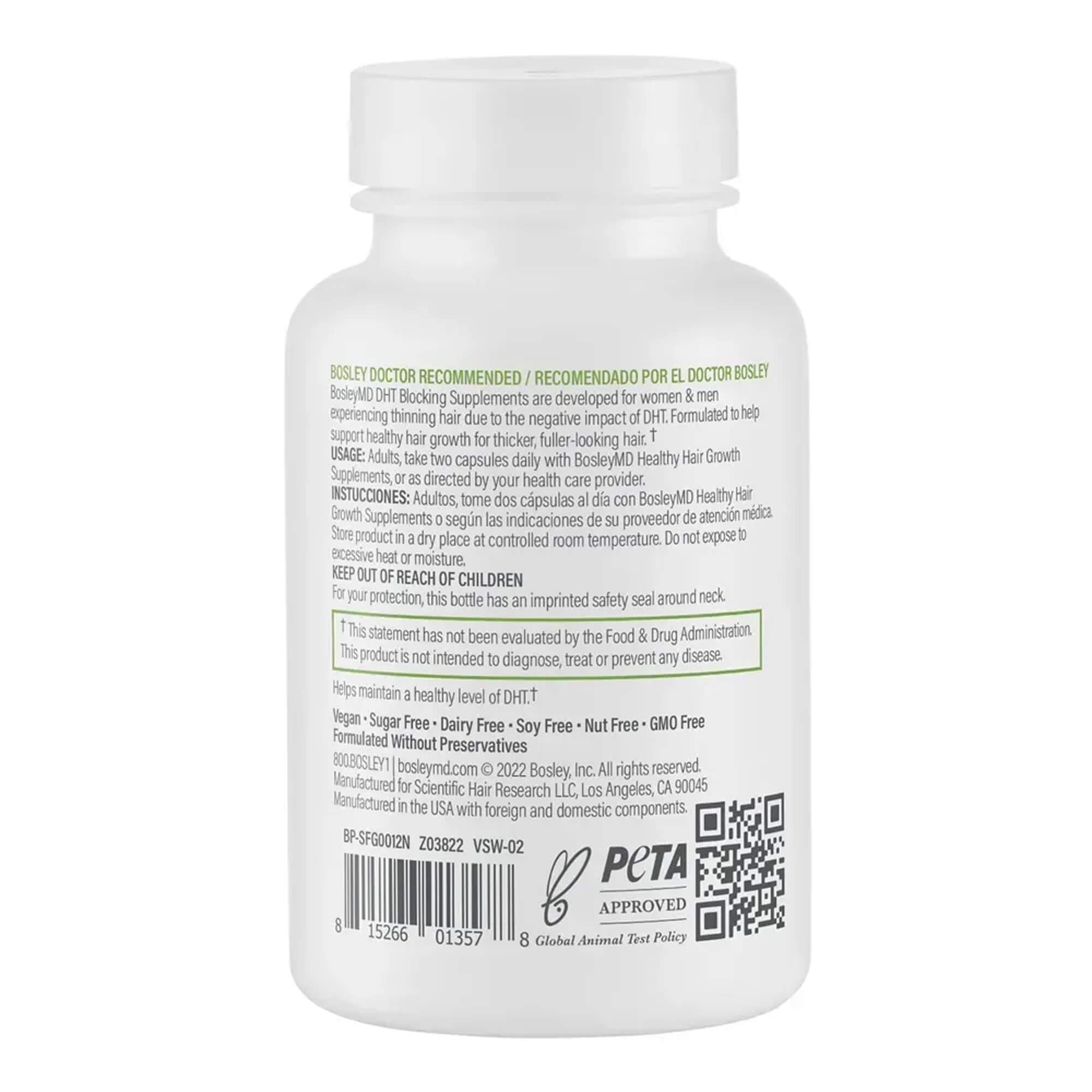 Диетическая добавка – блокатор ДГТ Bosley MD DHT Blocking Supplements