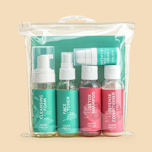 Дорожный набор для комбинированой кожи Marie Fresh Cosmetics Travel Set For Combination Skin
