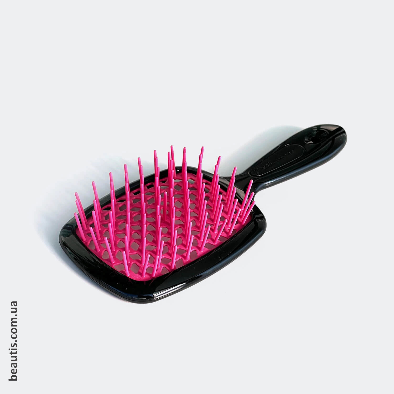 Гребінець чорний з рожевим Janeke Superbrush Standart Black & Pink