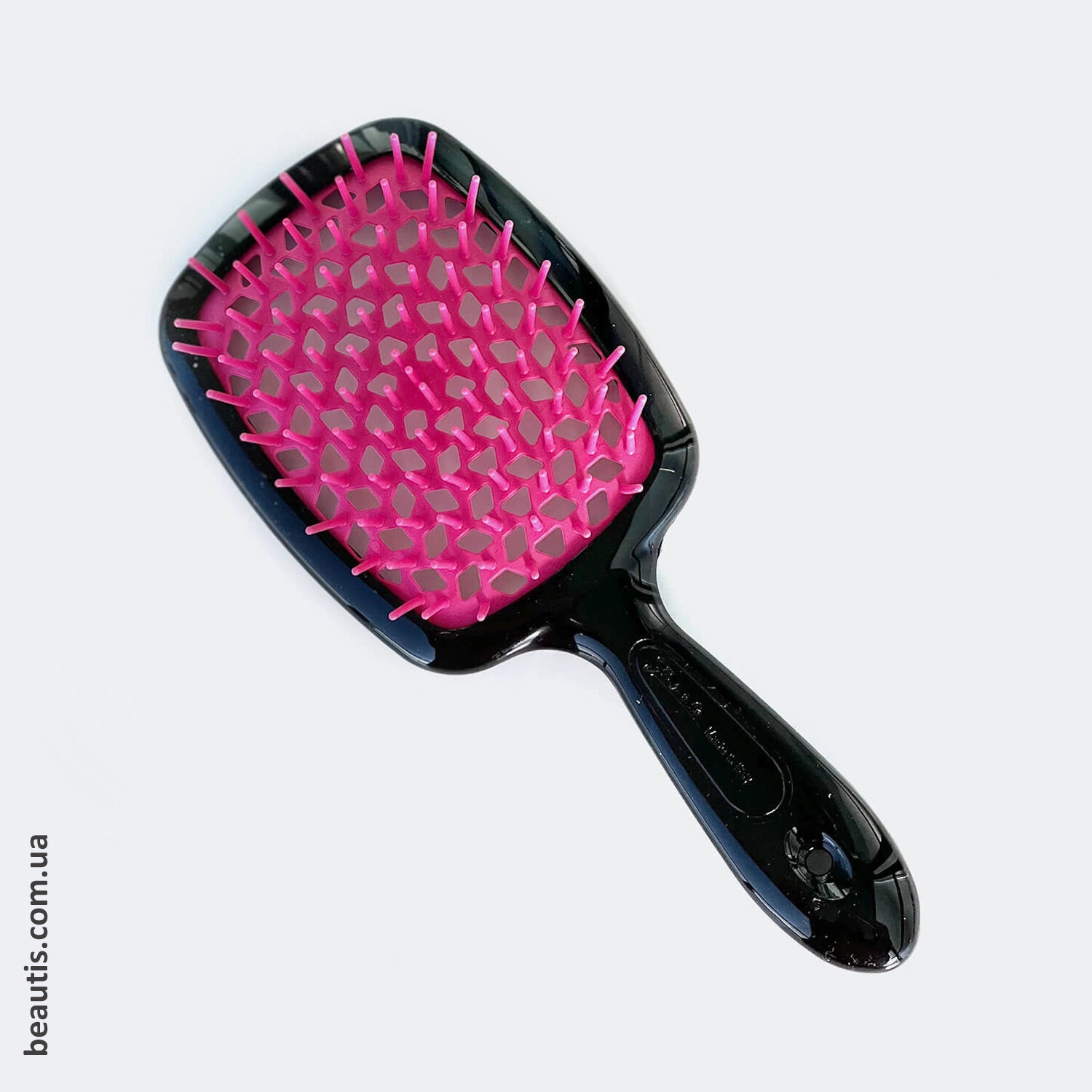 Гребінець чорний з рожевим Janeke Superbrush Standart Black & Pink