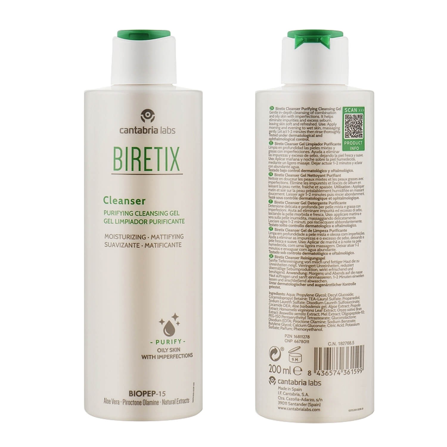 Очищувальний гель  Cantabria Labs Biretix Cleanser
