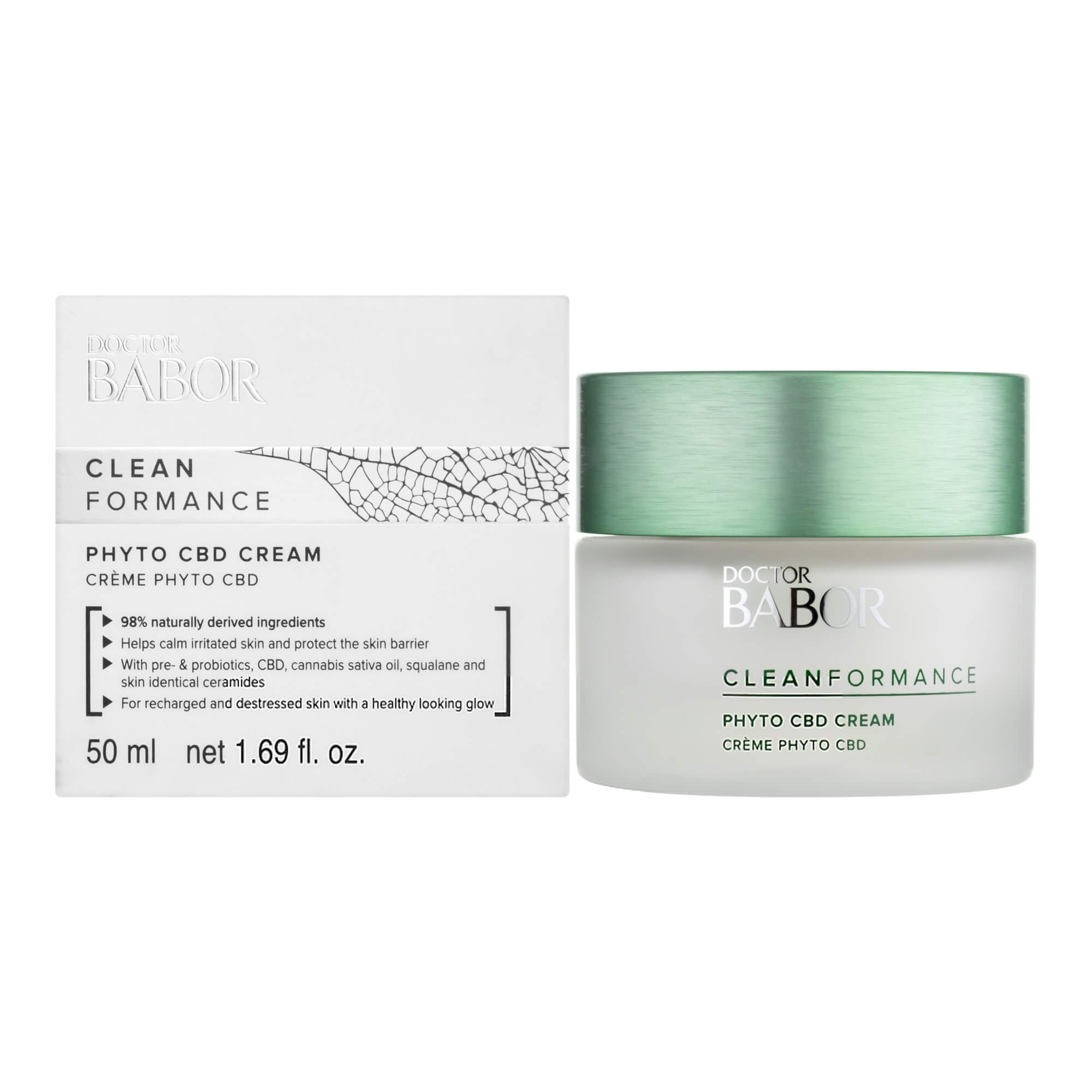 Заспокійливий релакс-крем для обличчя Babor Doctor Clean Formance Phyto CBD Cream