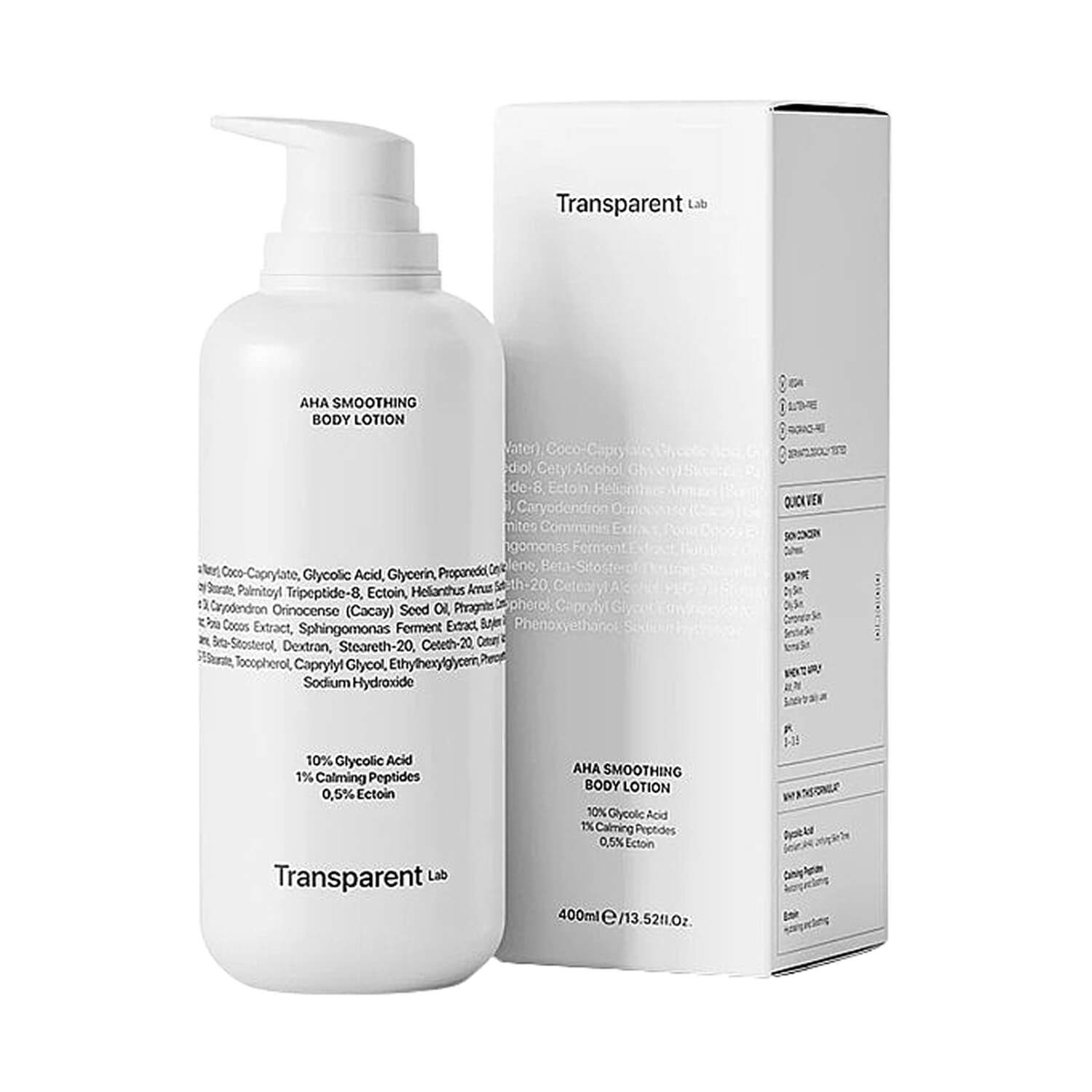 aha smoothing body lotion transparent lab