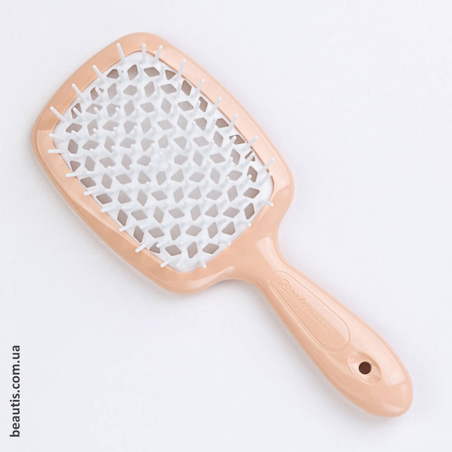 Гребінець персиковий з білим Janeke Superbrush Standart Peach