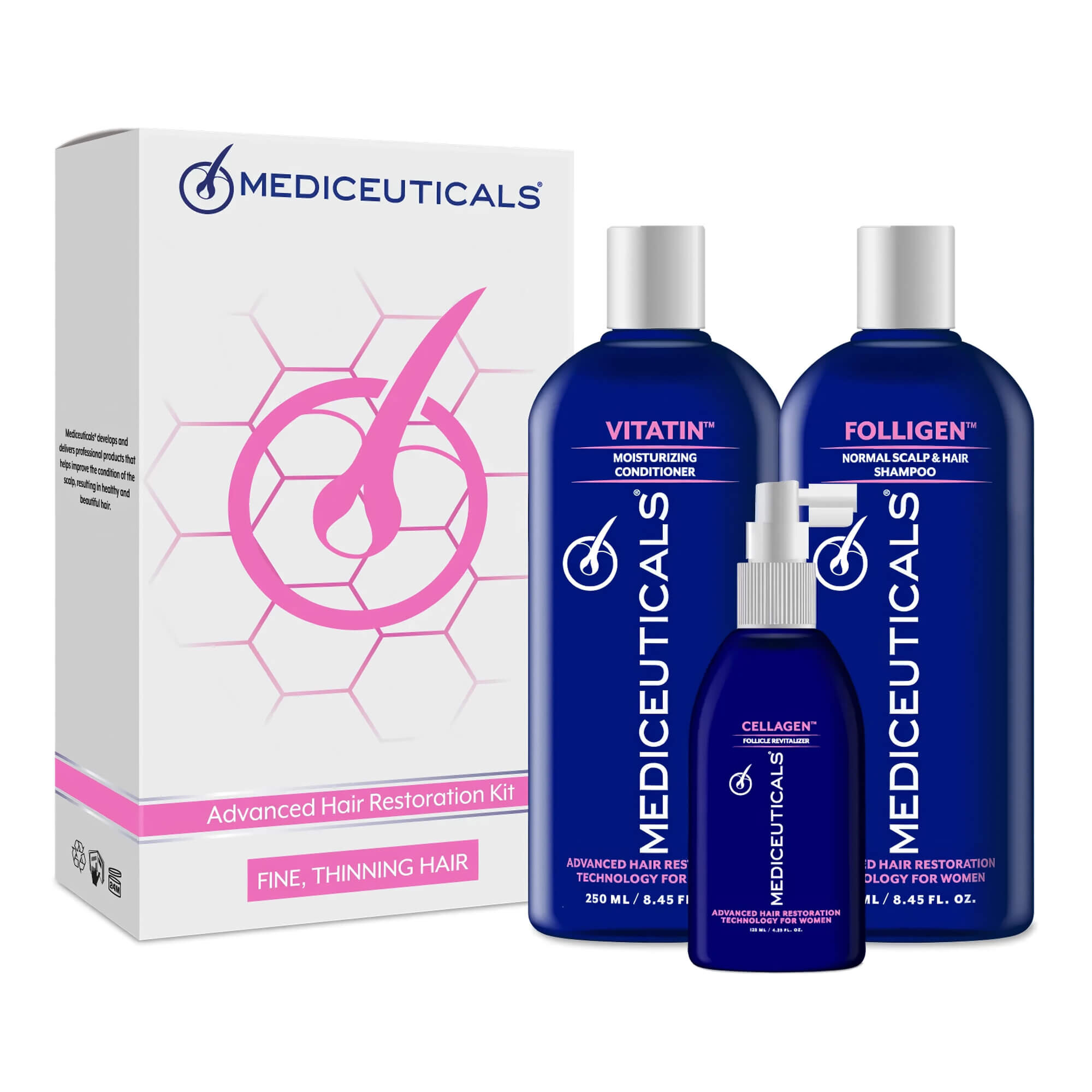 Mediceuticals Набір для стимулювання росту волосся для жінок (нормальне та тонке волосся)