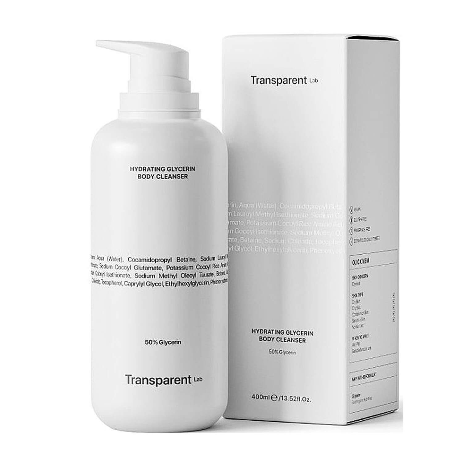 transparent lab hydrating glycerin body cleanser Киев