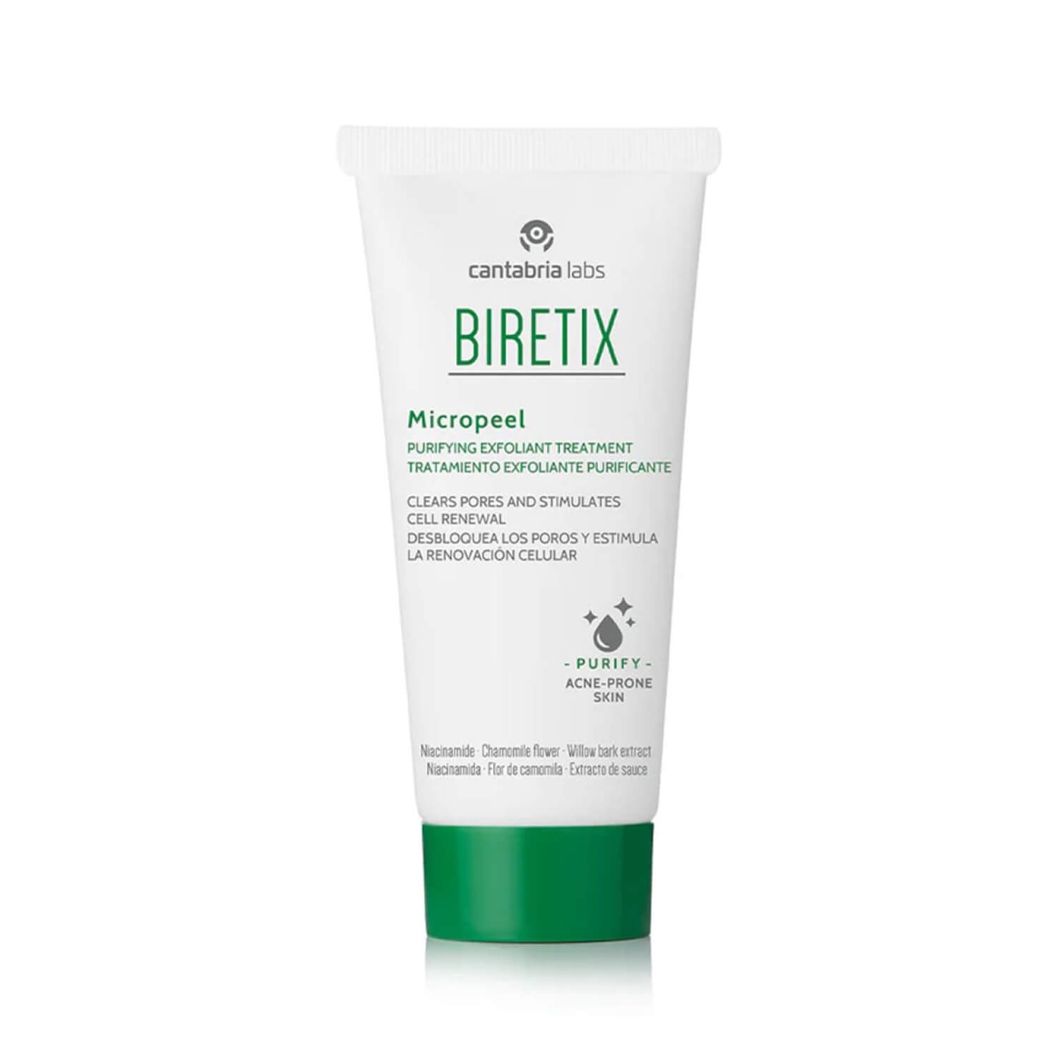 Очищаючий скраб-ексфоліант від акне Cantabria Labs Biretix Micropeel - Purifying Exfoliant Treatment