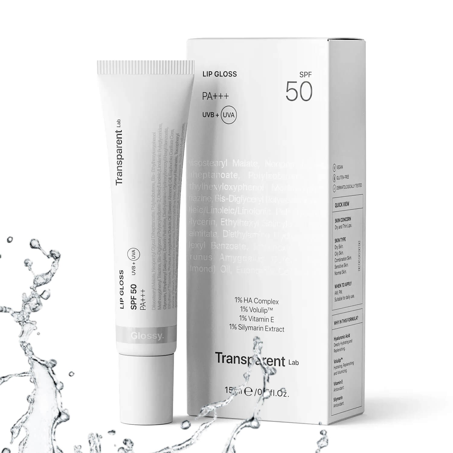 Transparent Lab Glossy - Lipgloss SPF  Украина