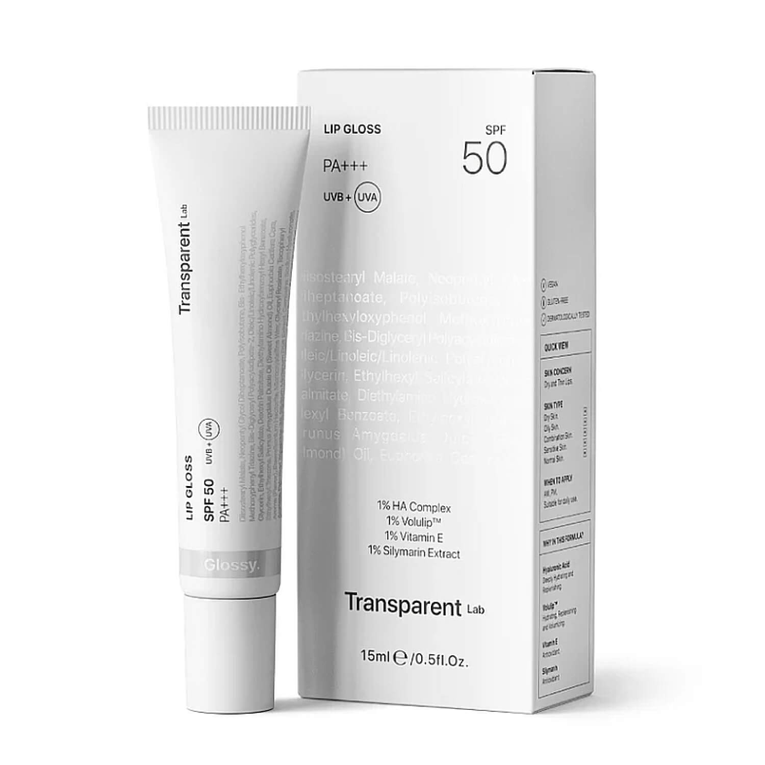 Transparent Lab Glossy - Lipgloss SPF  цена