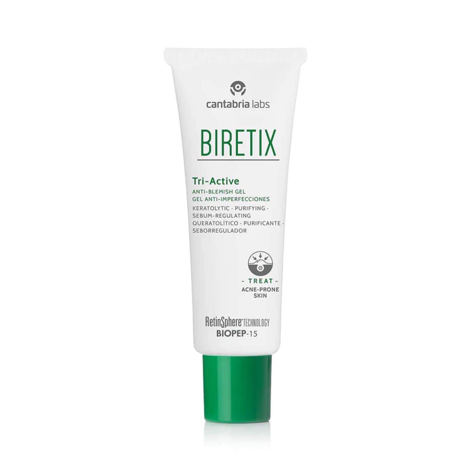 Гель три-актив для шкіри з акне Cantabria Labs Biretix Tri Active Anti-Blemish Gel