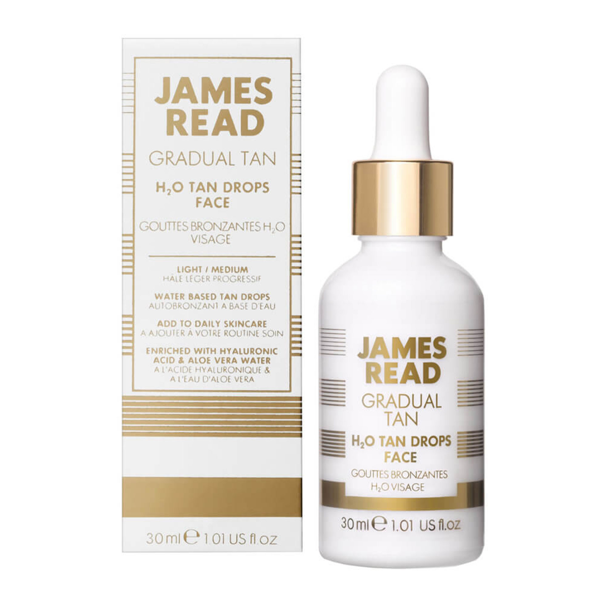 Краплі-концентрат для обличчя із ефектом засмаги James Read H2O Tan Drops Face