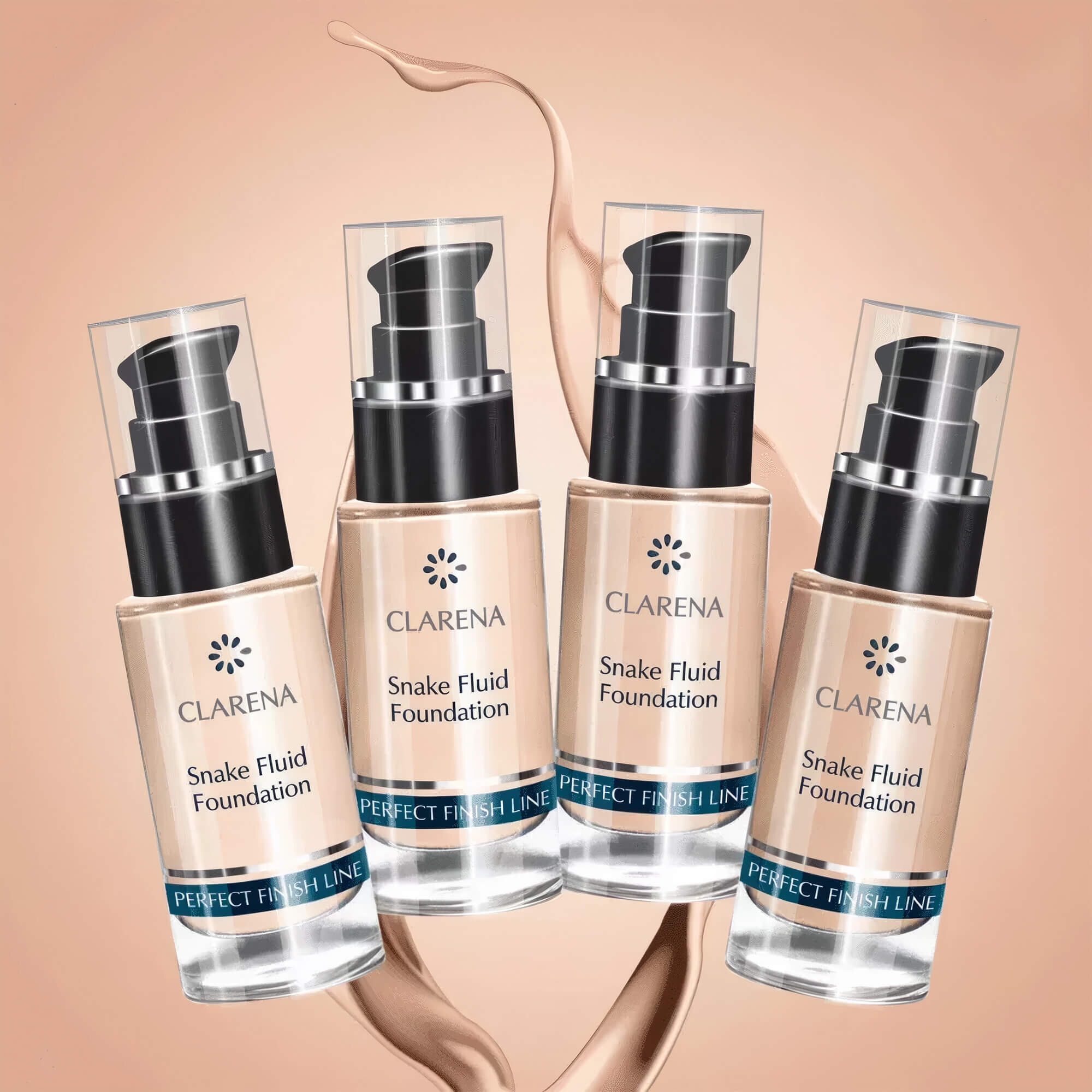 Тональный флюид для лица (натуральный) Clarena Snake Fluid Foundation Golden Tan