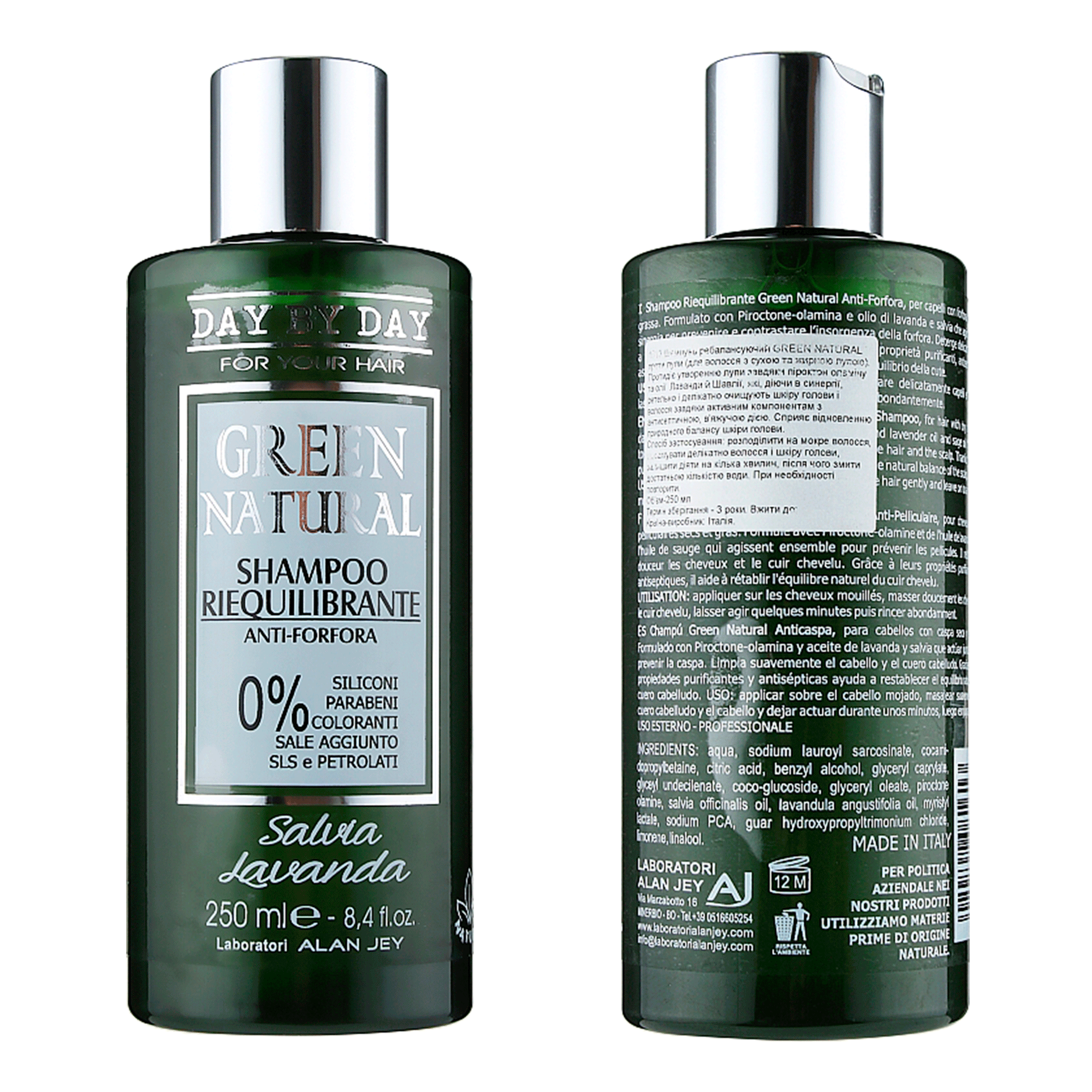 Шампунь проти лупи Alan Jey Green Natural Shampoo Riequilibrante