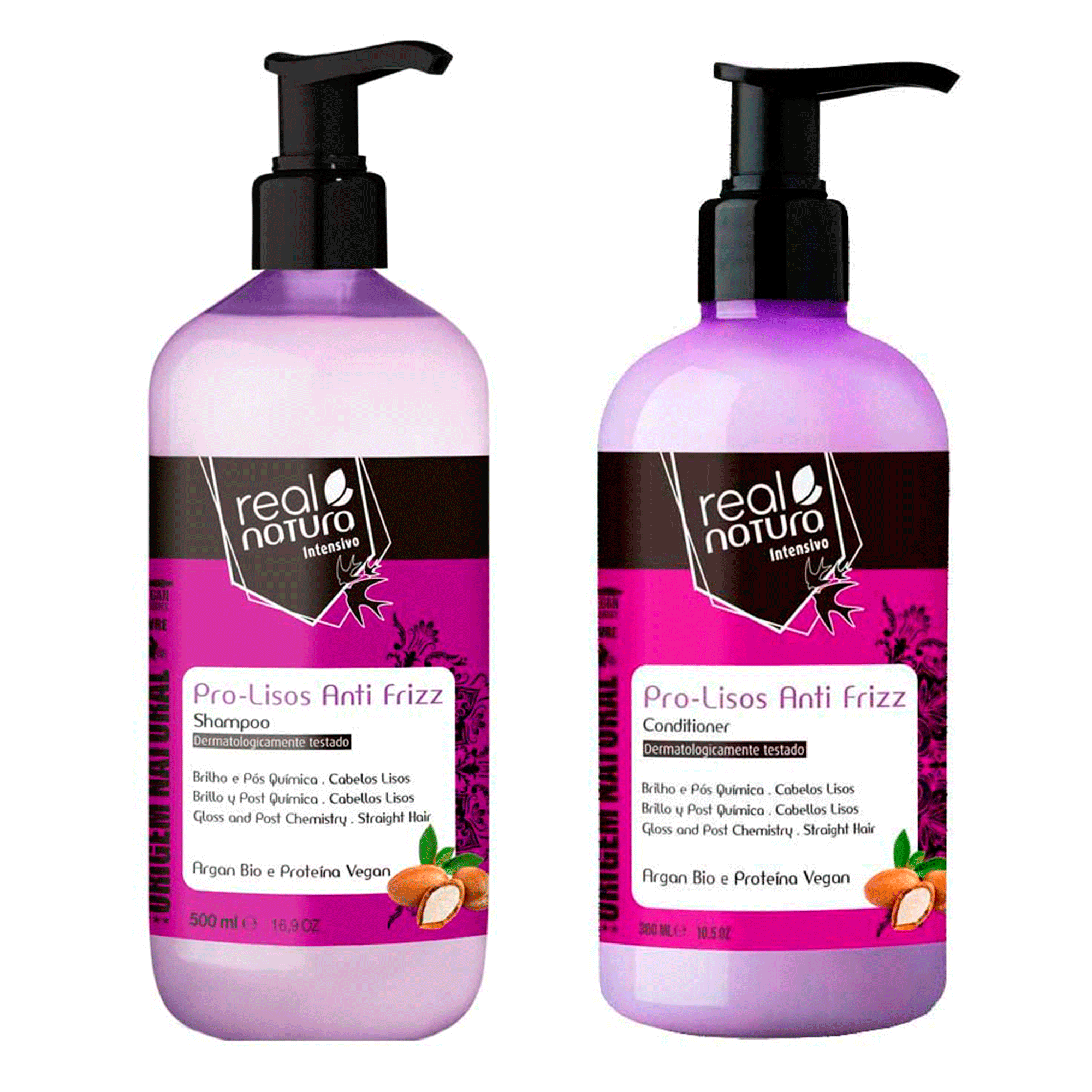 Кондиціонер для гладкості волосся Real Natura Conditioner Sem Sal Pro-Lisos Anti Frizz Argan