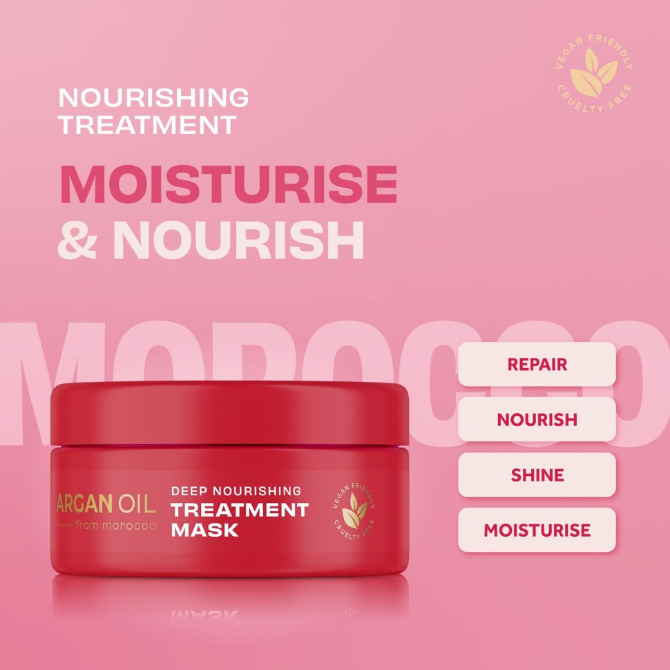 Питательная маска с аргановым маслом Lee Stafford Argan Oil Deep Nourishing Treatment Mask