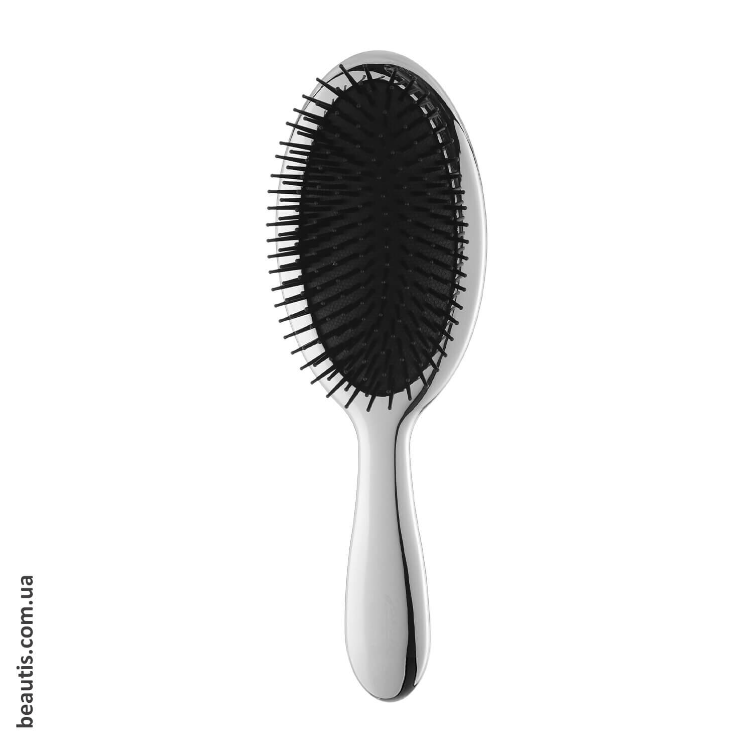 Гребінець хром із щетиною кабана Janeke Mini Hair Brush Chrome XS