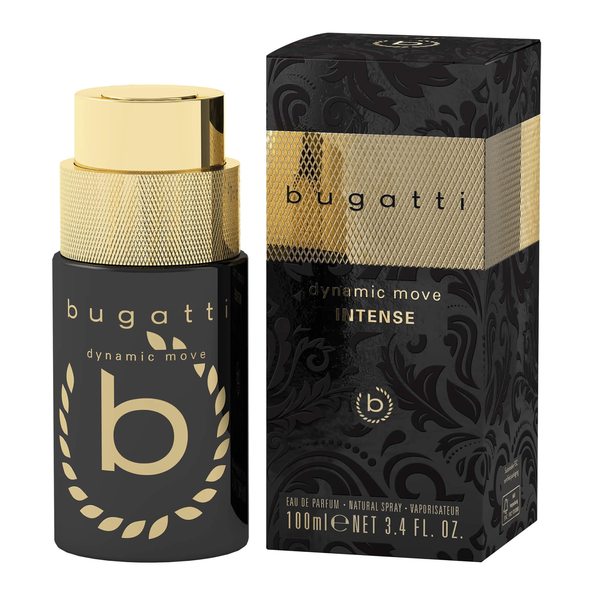 Интенсивная парфюмированная вода Bugatti Dynamic Move Intense for him