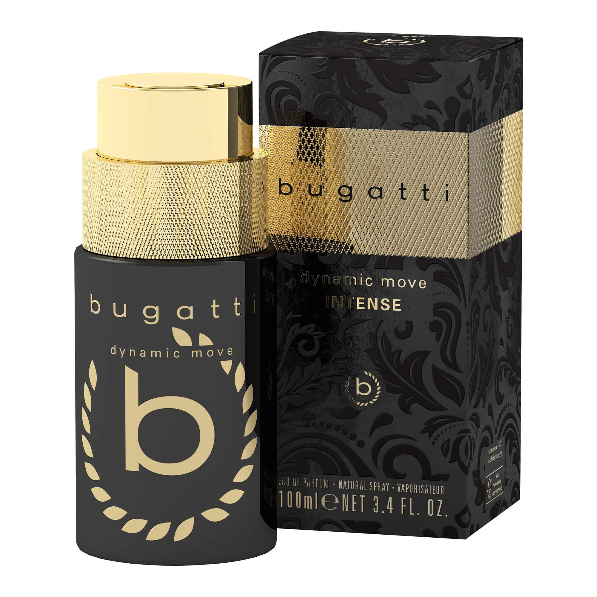 Интенсивная парфюмированная вода Bugatti Dynamic Move Intense for him