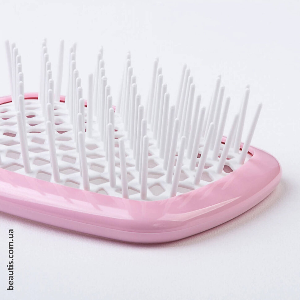 Маленький гребінець рожевий з білим Janeke Superbrush Small Pastel Pink