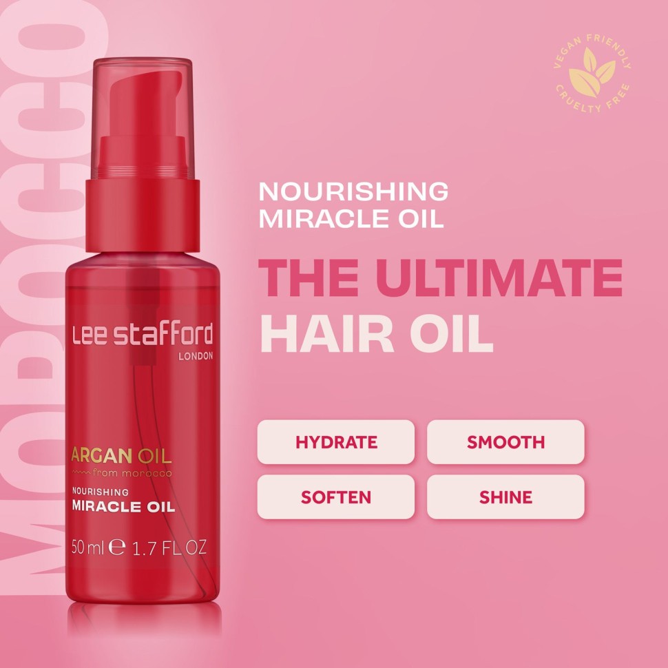 Питательное аргановое масло  Lee Stafford Argan Oil From Morocco Nourishing Miracle Oil