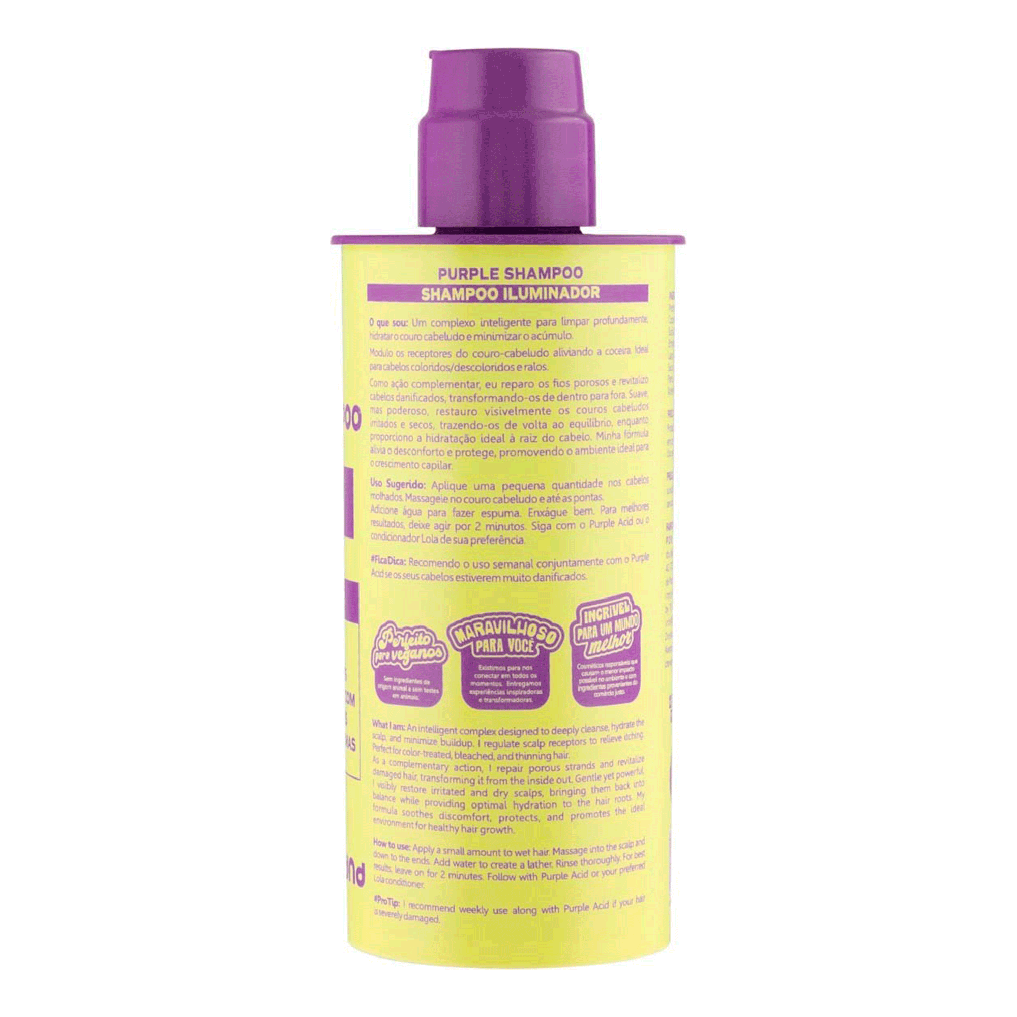 Шампунь для блонду з нейтралізацією жовтизни Lola Cosmetics Purple Shampoo Iluminador