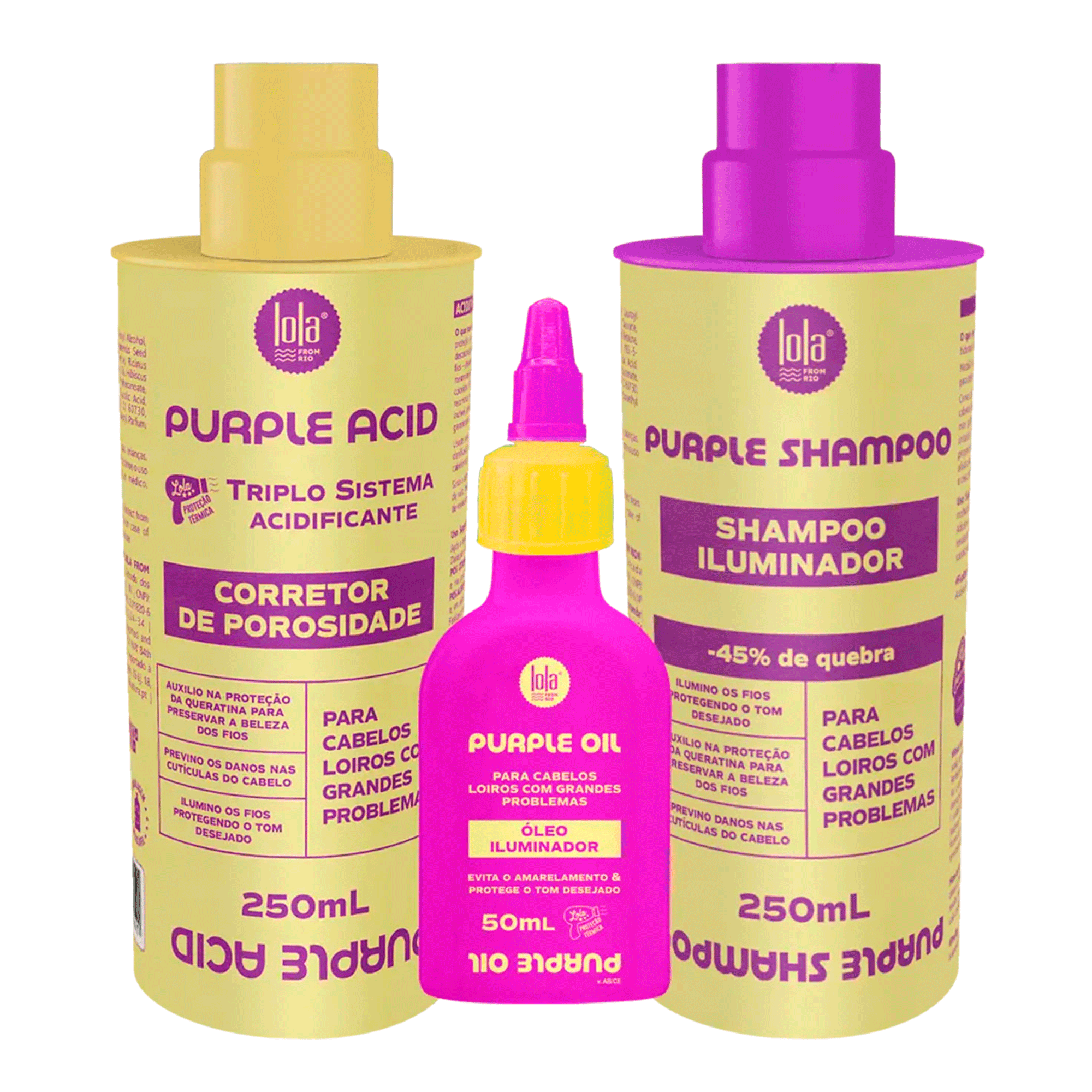 Шампунь для блонду з нейтралізацією жовтизни Lola Cosmetics Purple Shampoo Iluminador