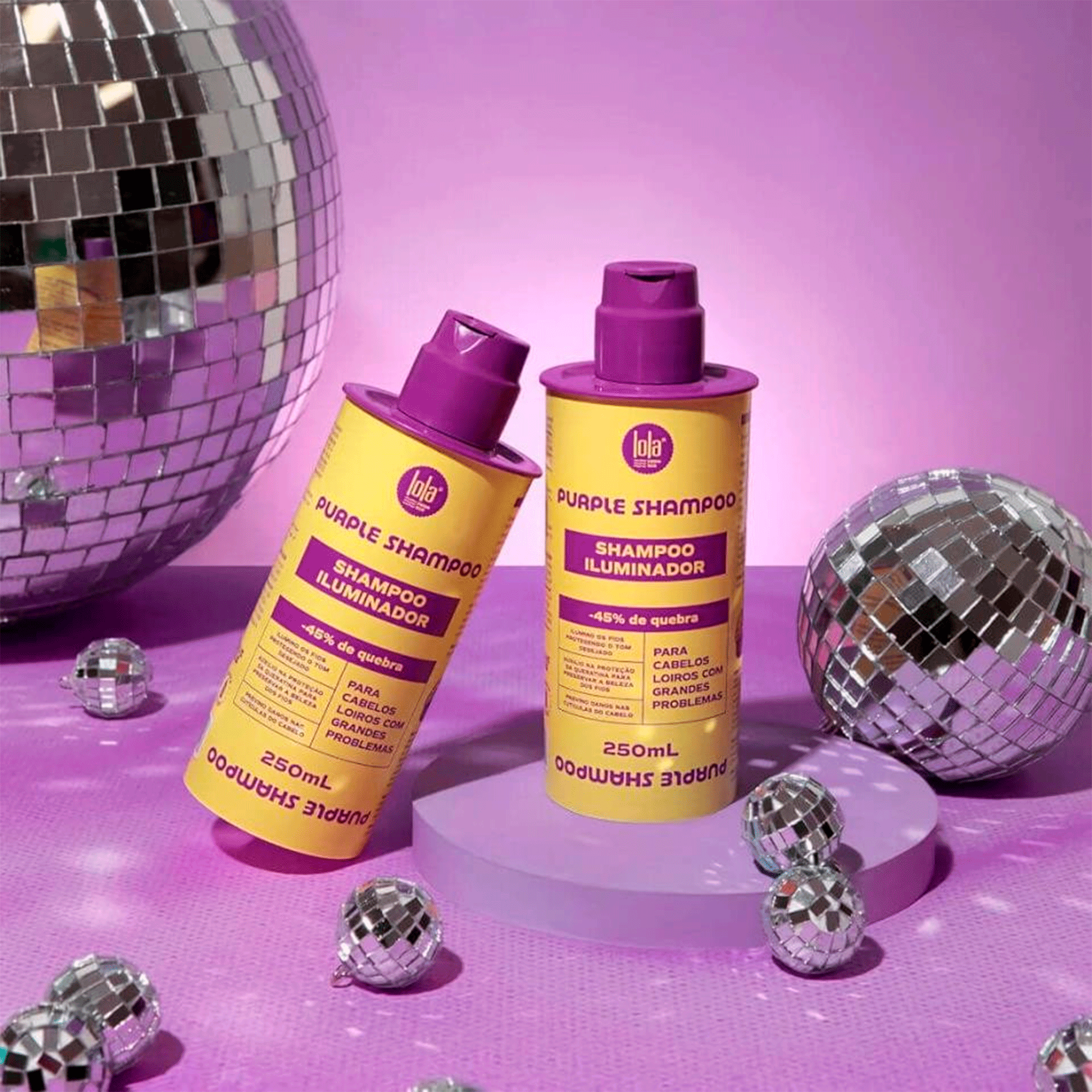 Шампунь для блонду з нейтралізацією жовтизни Lola Cosmetics Purple Shampoo Iluminador