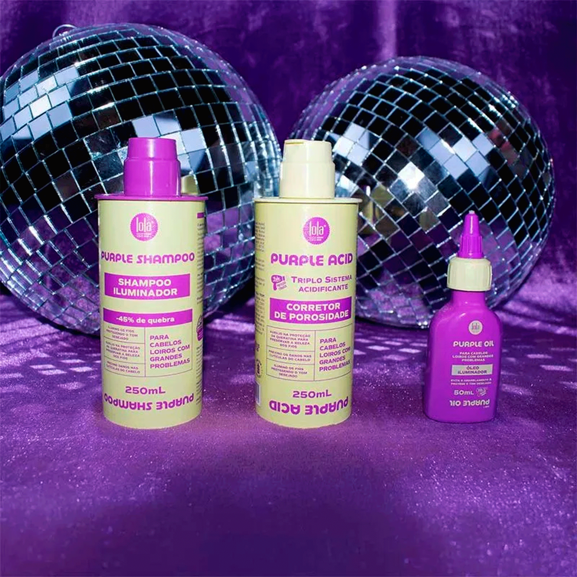 Шампунь для блонду з нейтралізацією жовтизни Lola Cosmetics Purple Shampoo Iluminador