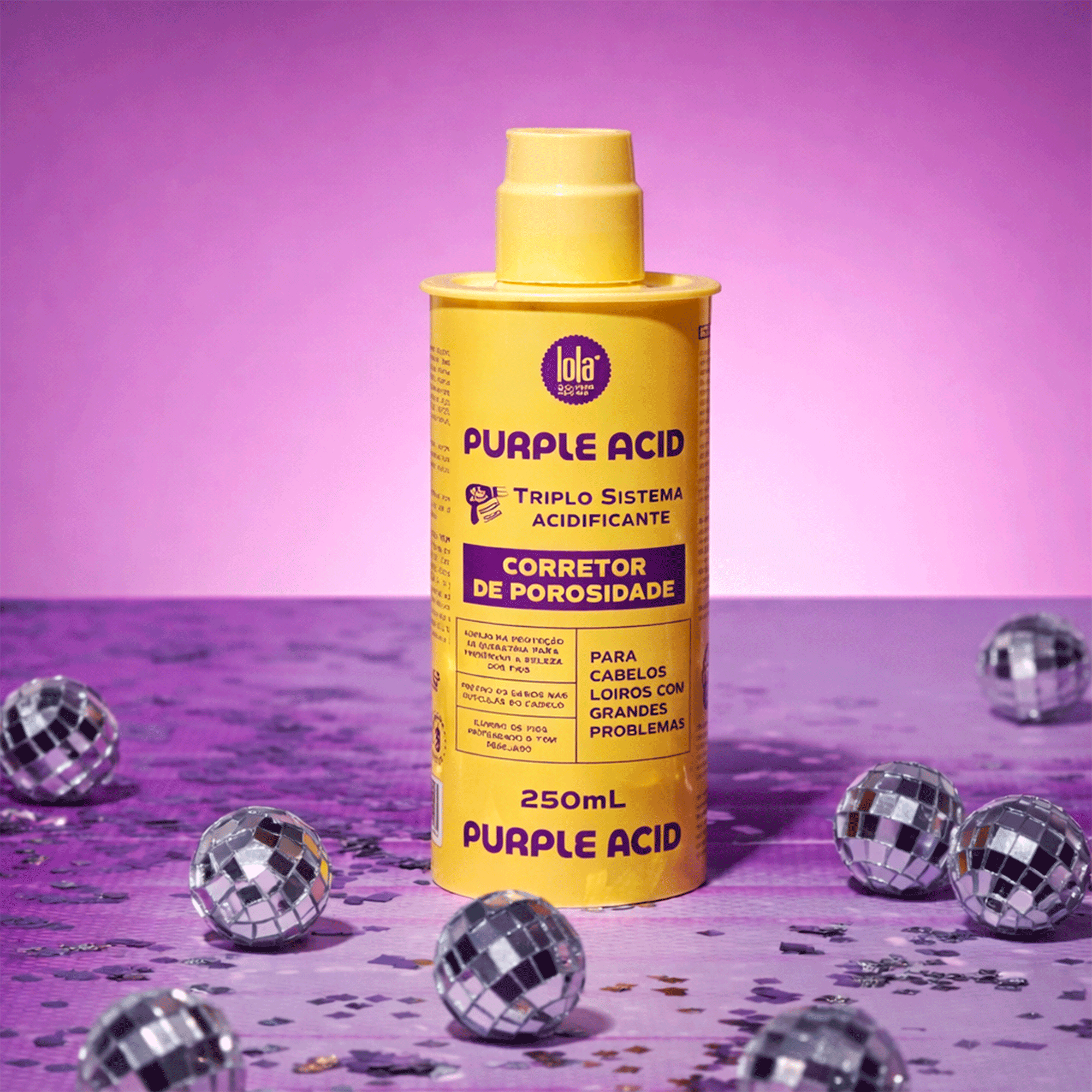 Корректор для уменьшения пористости блонда и нейтрализации желтизны Lola Cosmetics Purple Acid Porosity Corrector