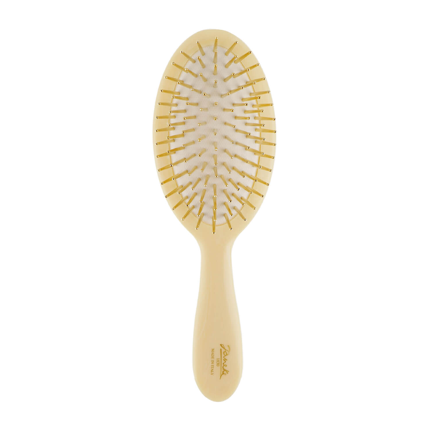 Гребінець Janeke Hair-Brush Horn Imitation With Gold Pins