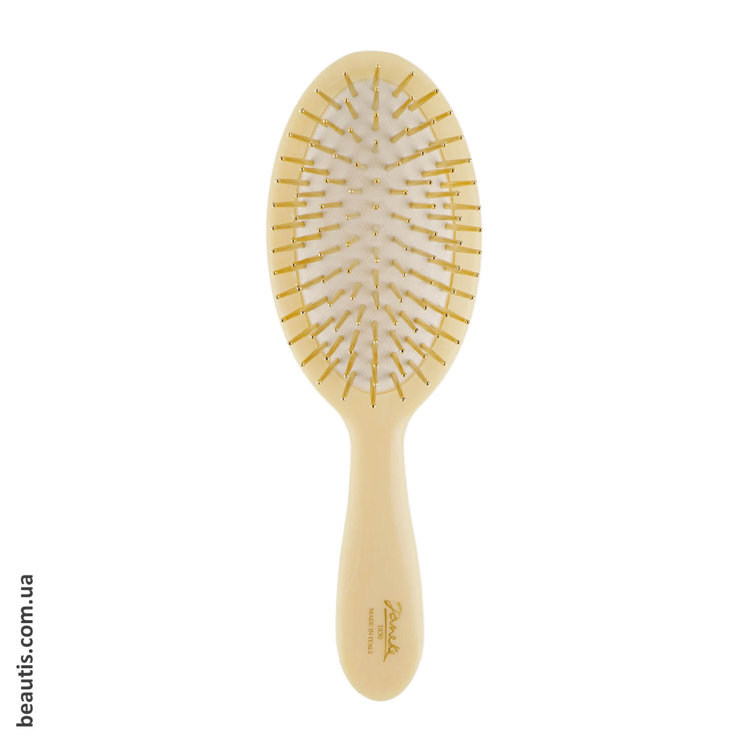 Гребінець Janeke Hair-Brush Horn Imitation With Gold Pins