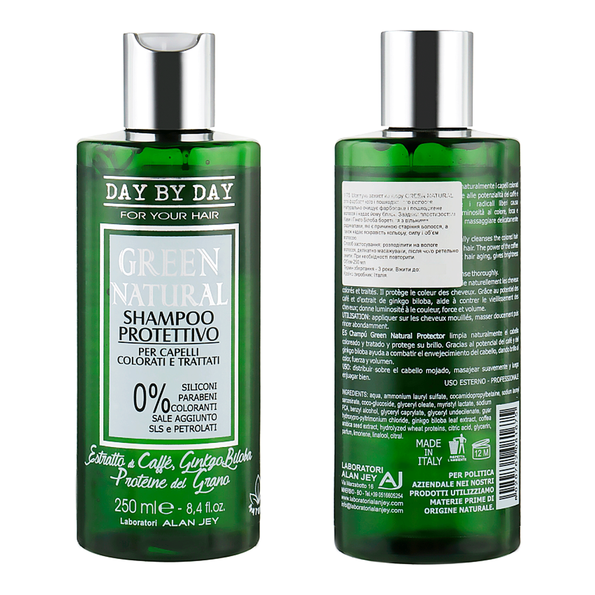 Шампунь для фарбованого волосся Alan Jey Green Natural Shampoo Protettivo