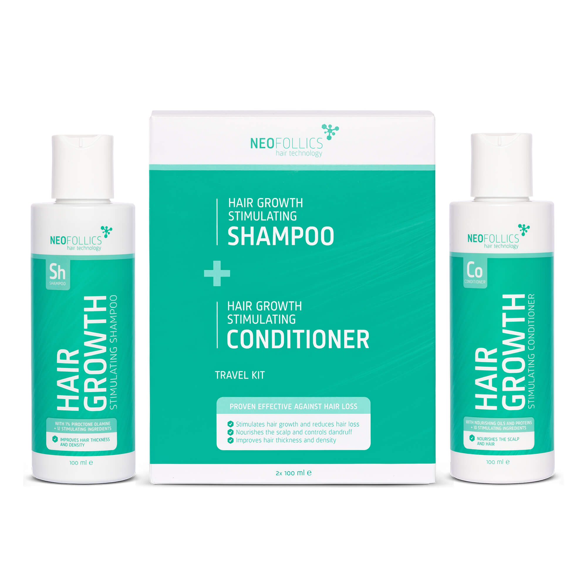 Шампунь и кондиционер для роста волос Neofollics Hair Technology Hair Growth Stimulating Starter
