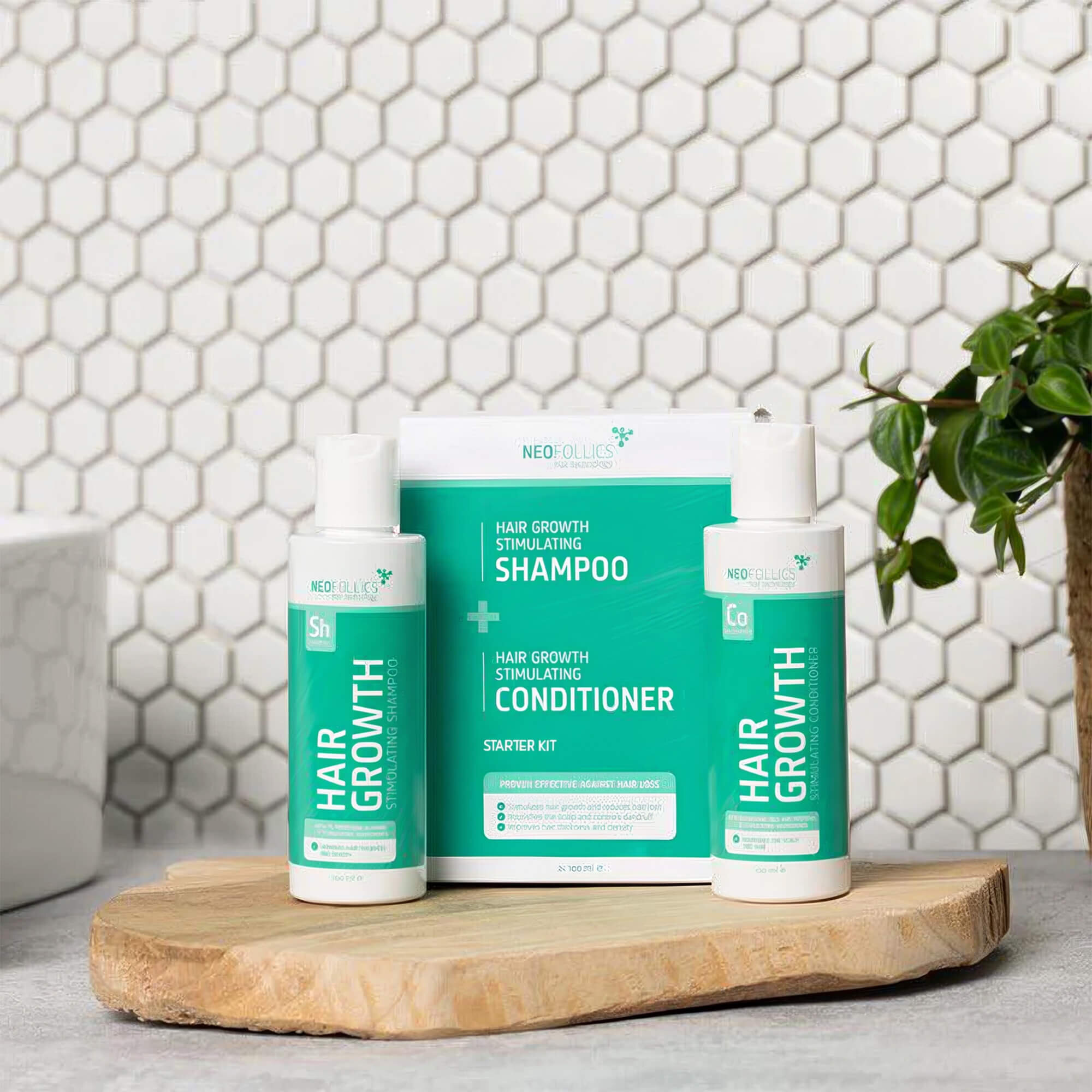 Шампунь и кондиционер для роста волос Neofollics Hair Technology Hair Growth Stimulating Starter