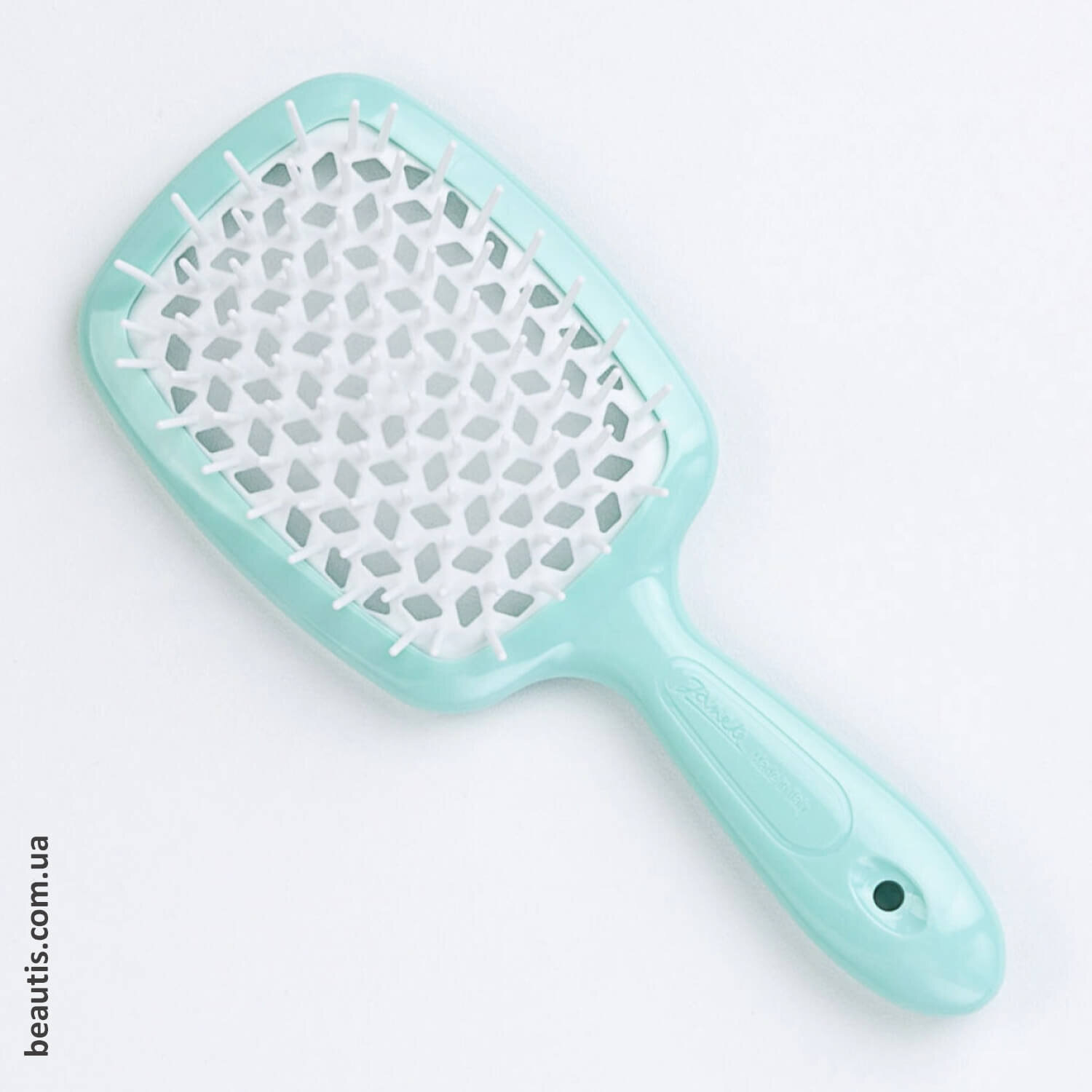 Маленький гребінець блакитний з білим Janeke Superbrush Small Tiffany 