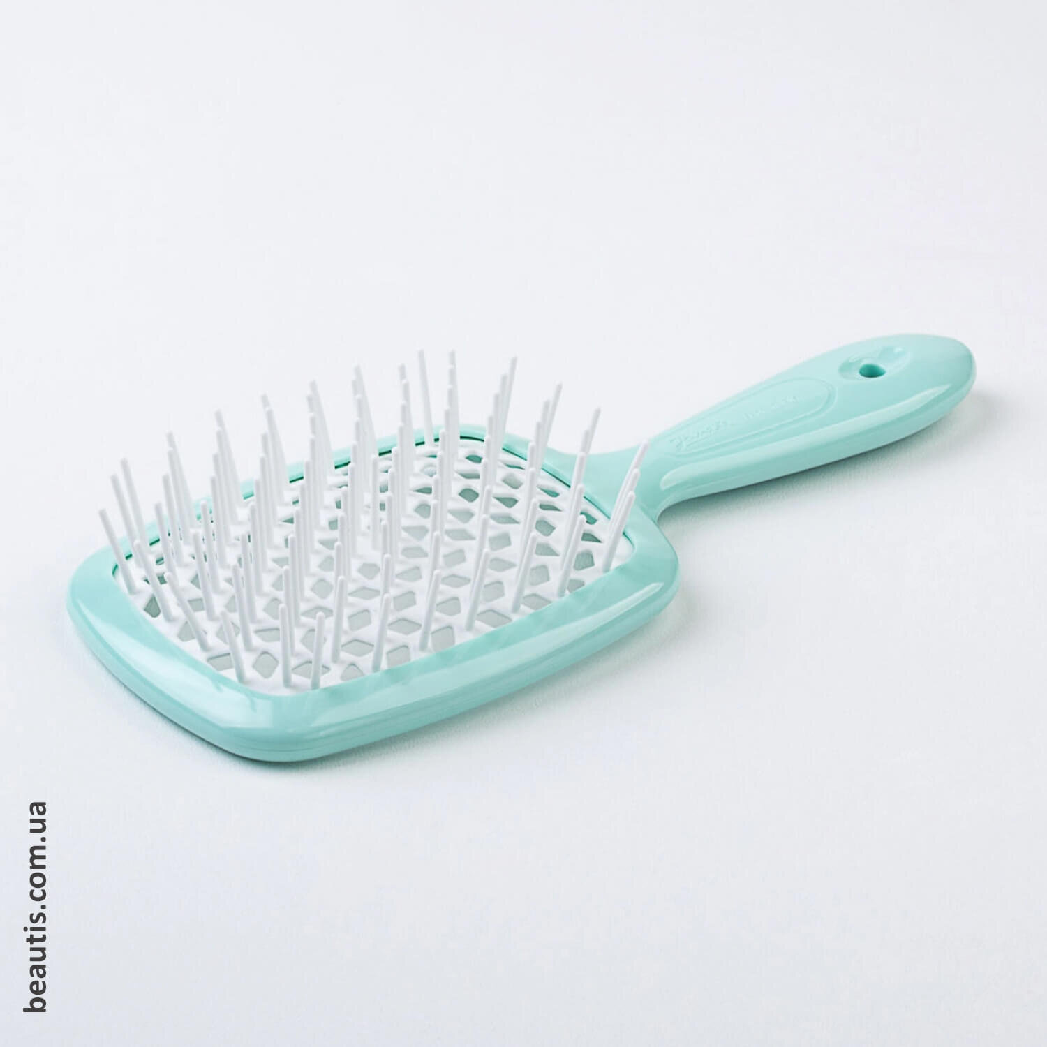 Маленький гребінець блакитний з білим Janeke Superbrush Small Tiffany 