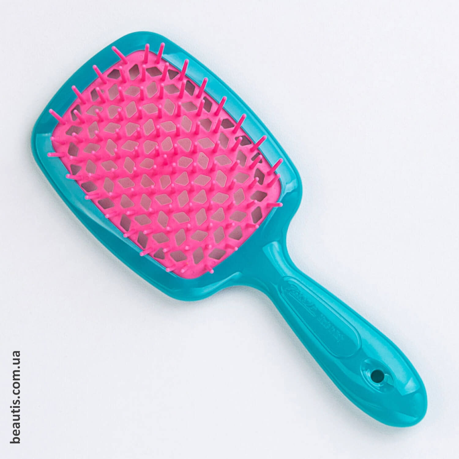Гребінець блакитний з рожевим Janeke Superbrush Standart Blue & Pink
