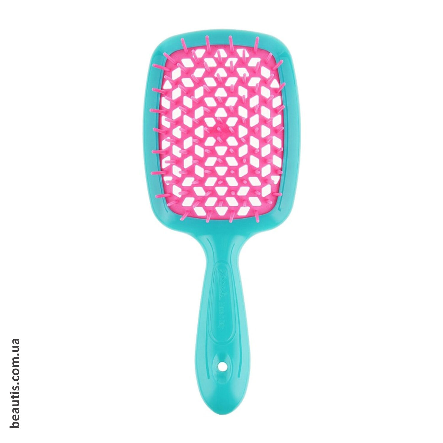 Гребінець блакитний з рожевим Janeke Superbrush Standart Blue & Pink