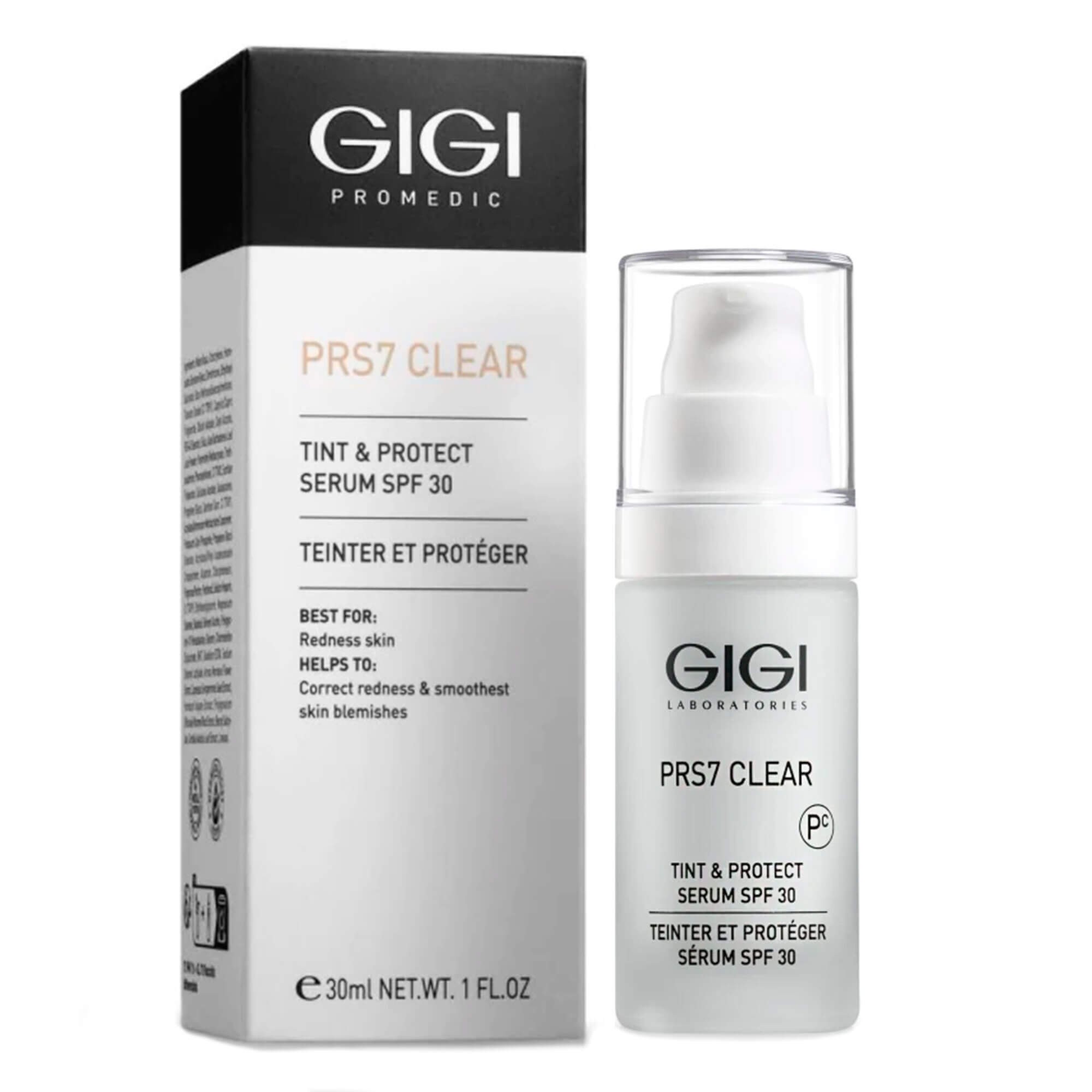 Лечебная матирующая сыворотка GIGI PRS7 Clear Tint & Protect SPF 30
