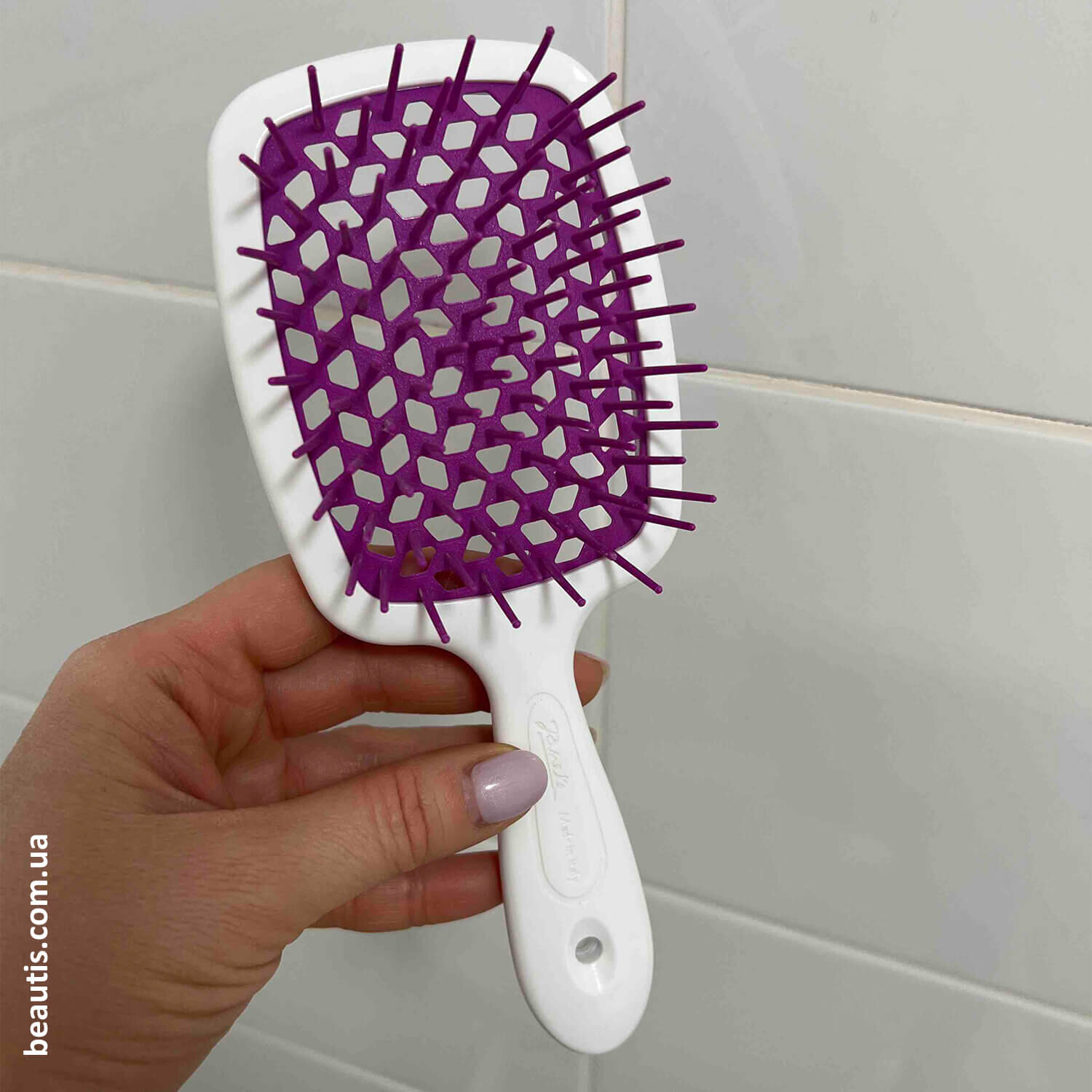 Гребінець Janeke Superbrush Small White & Violet