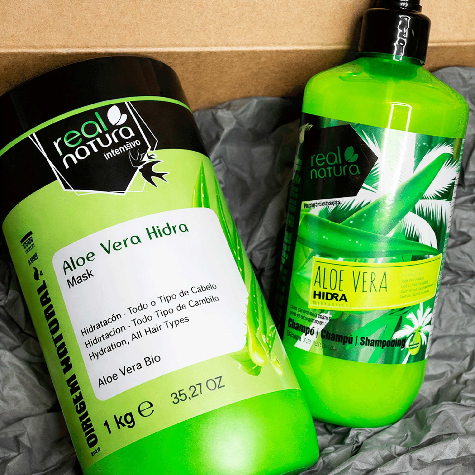 Шампунь зволожуючий Real Natura Sem Sal Aloé Vera Hidra Shampoo