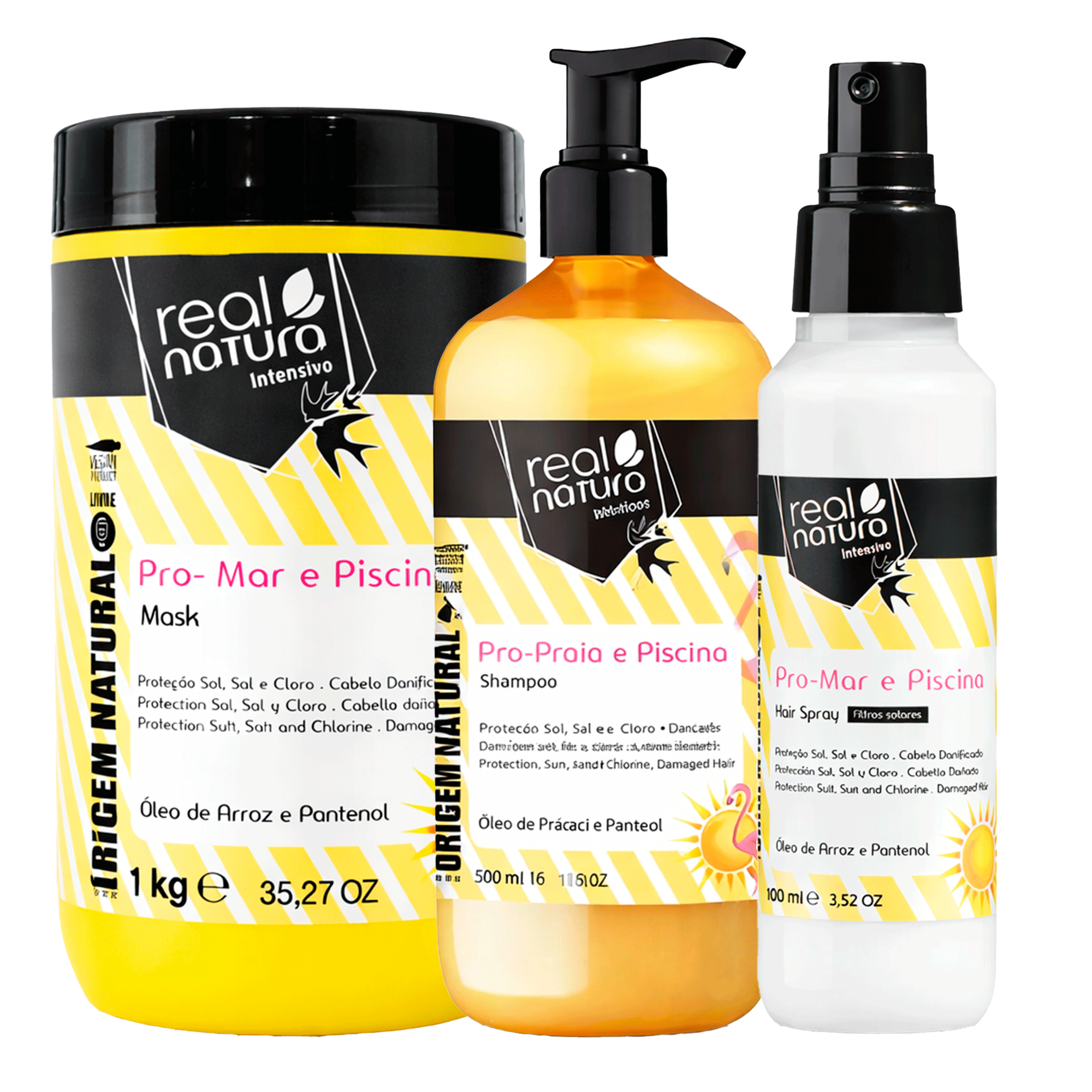 Шампунь для питания и увлажнения волос Real Natura Champo Sem Sal Pro-Mar E Piscina