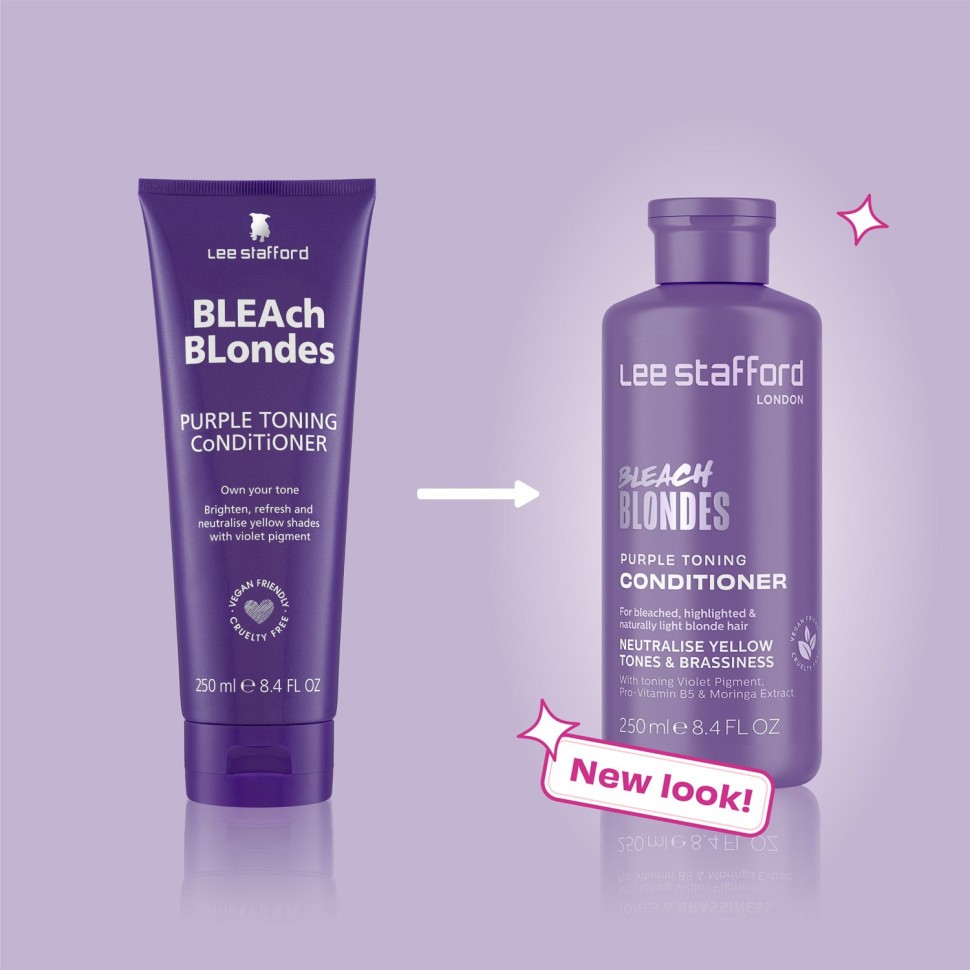 Тонуючий фіолетовий кондиціонер для освітленого волосся Lee Stafford Bleach Blondes Purple Toning Conditioner