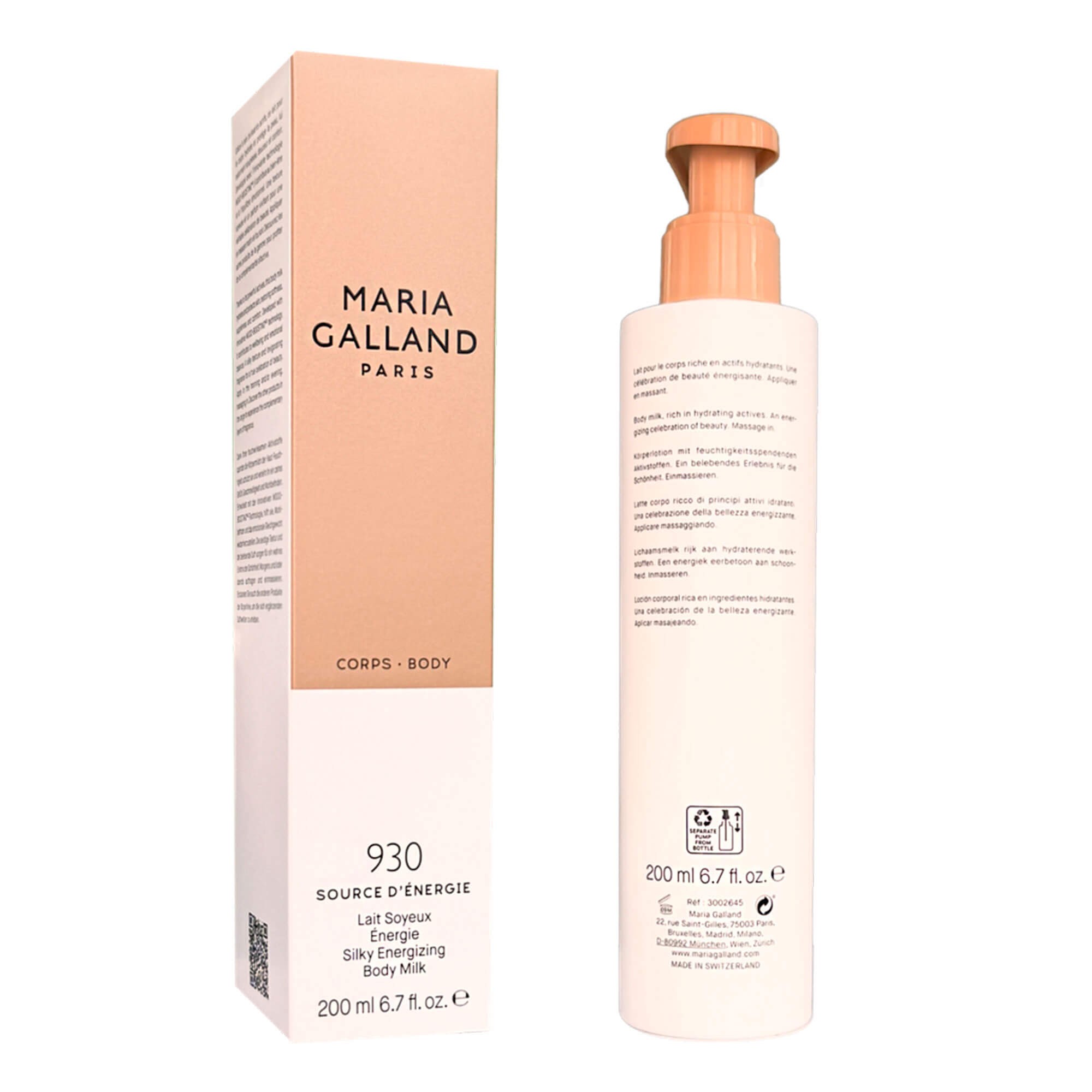 Шелковистое тонизирующее Молочко для тела Maria Galland 930 Silky Energizing Body Milk