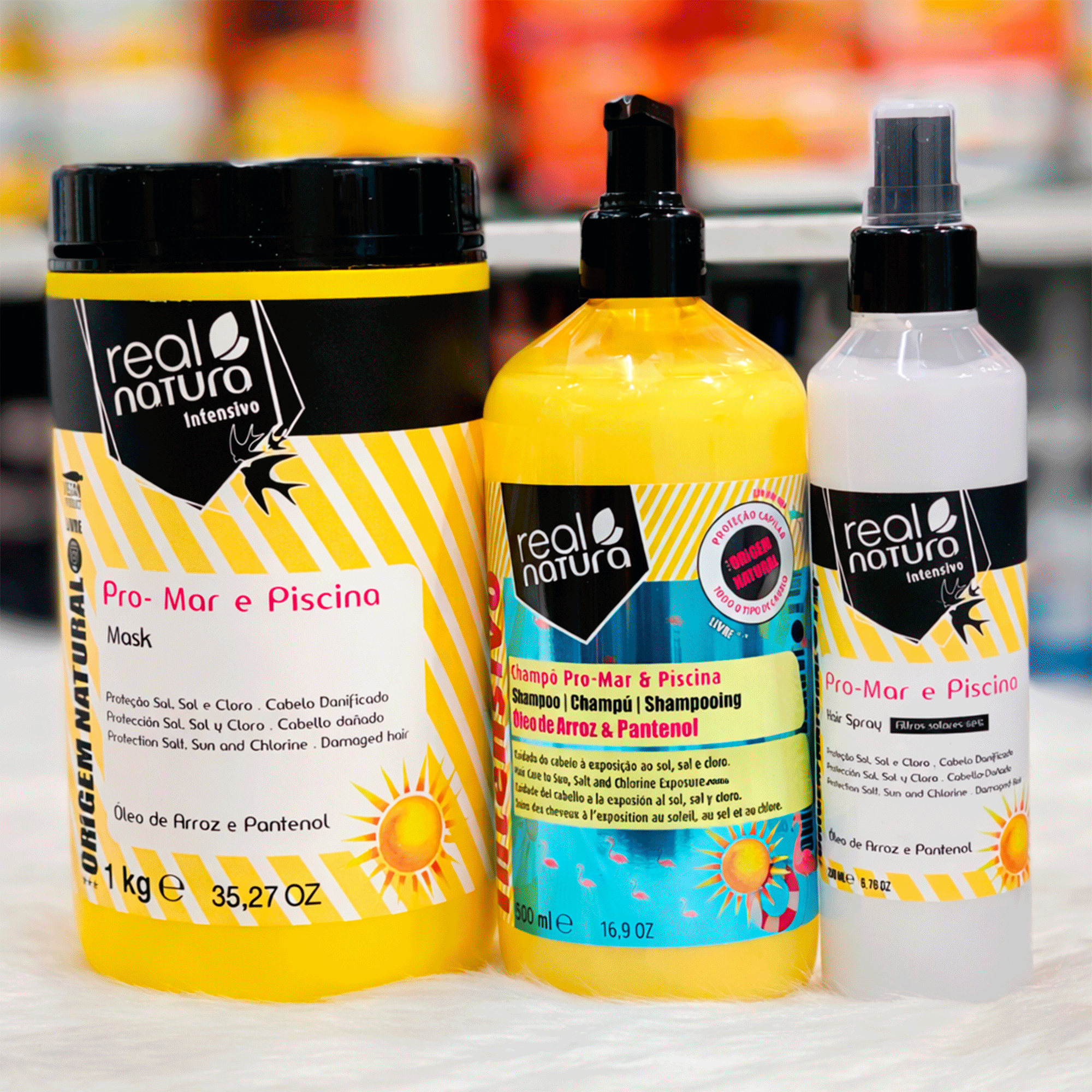 Спрей для зволоження та живлення волосся Real Natura Spray Capilar Pro-Mar E Piscina